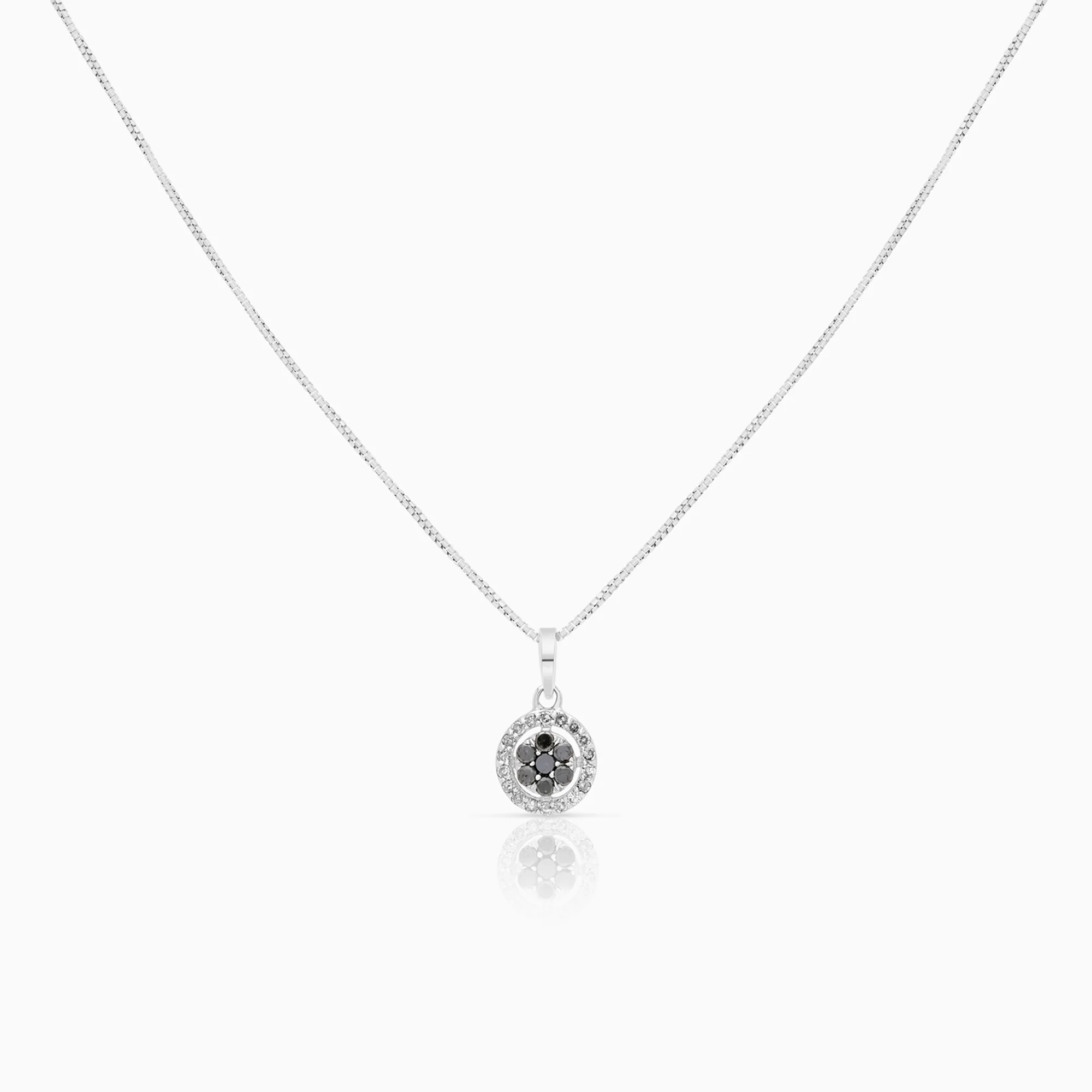 Diamond necklace Halo 0.25ct 18K