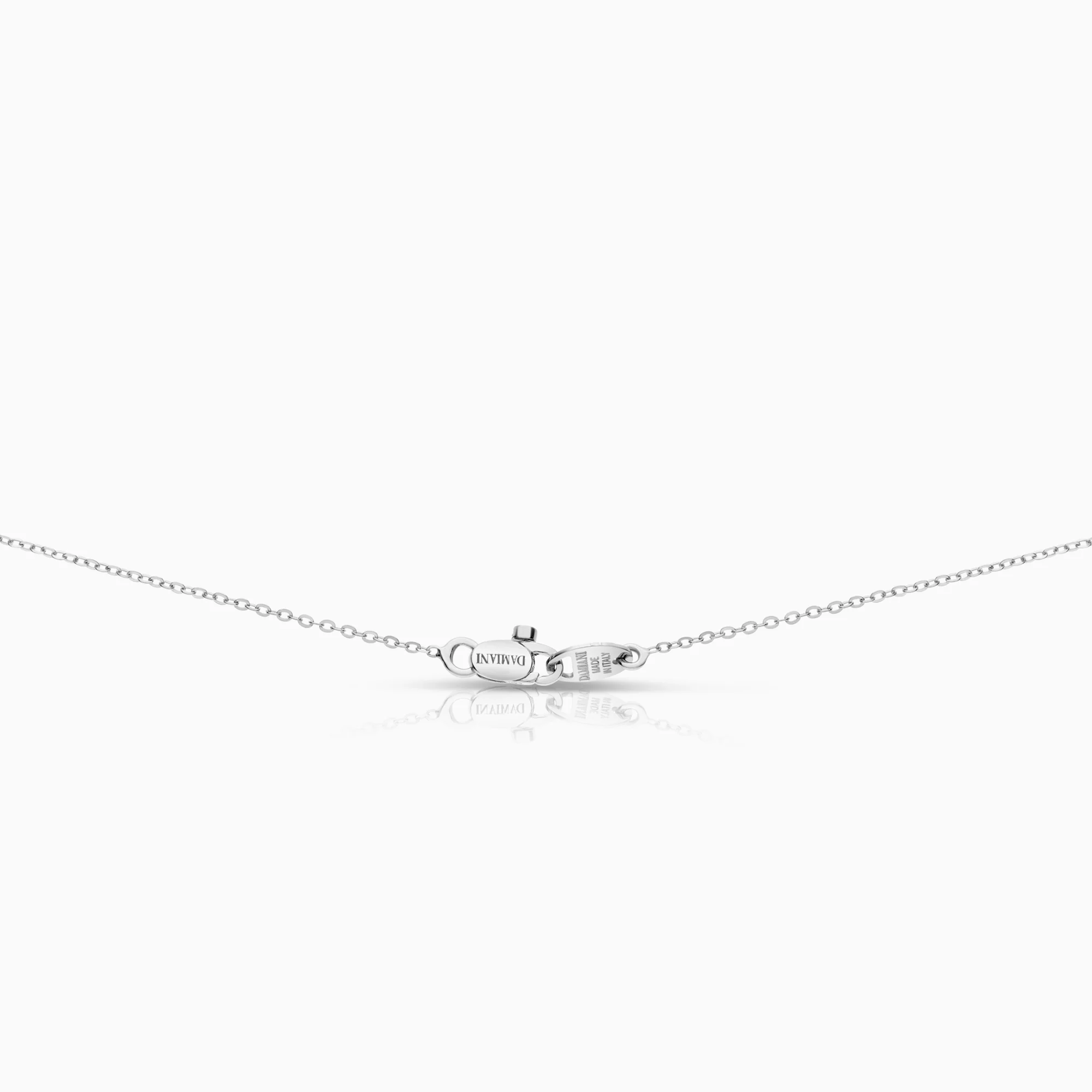 Diamond necklace cross 0.05ct 18K oxidized white gold - Image 2