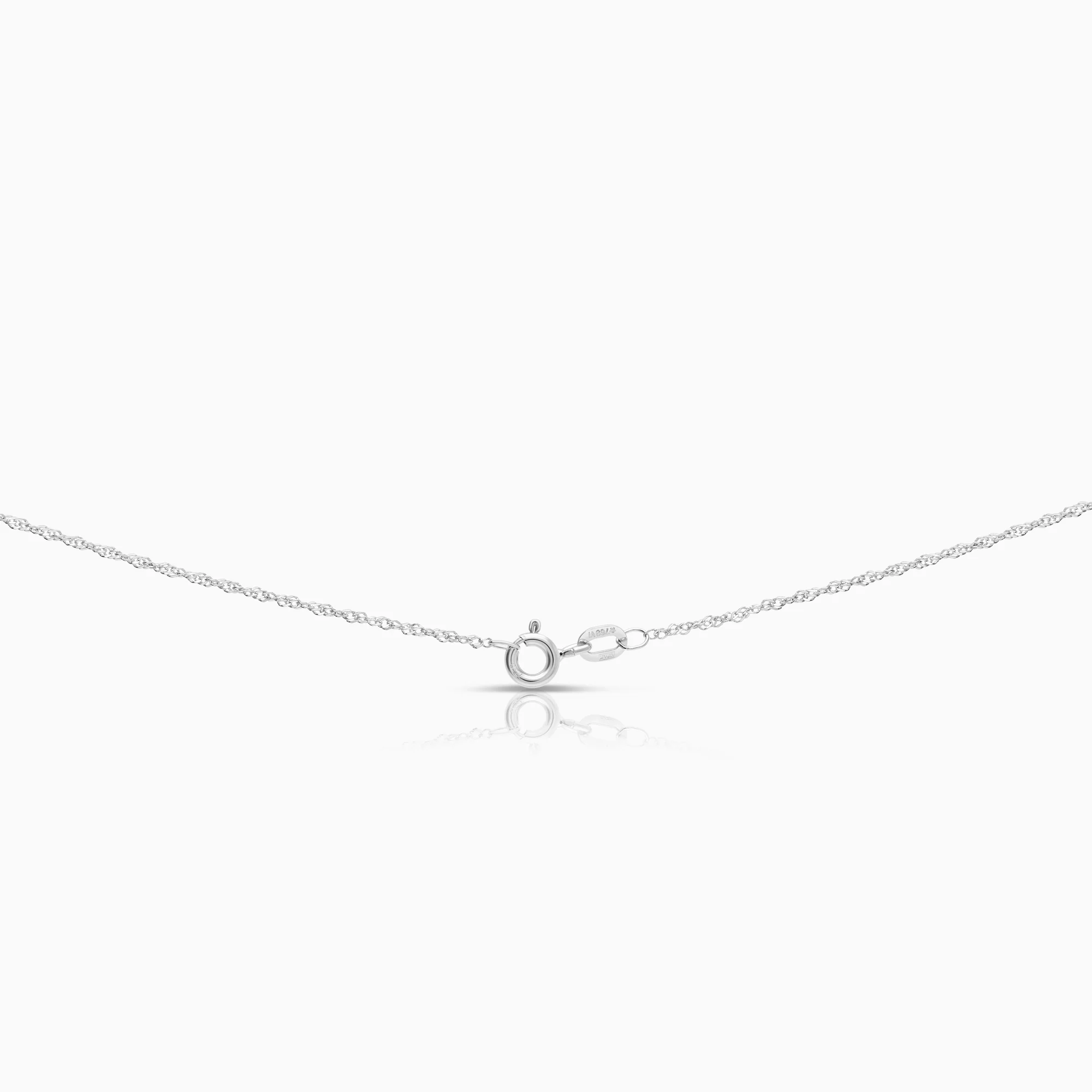 Diamond necklace cross 0.16ct 18K white gold - Image 2