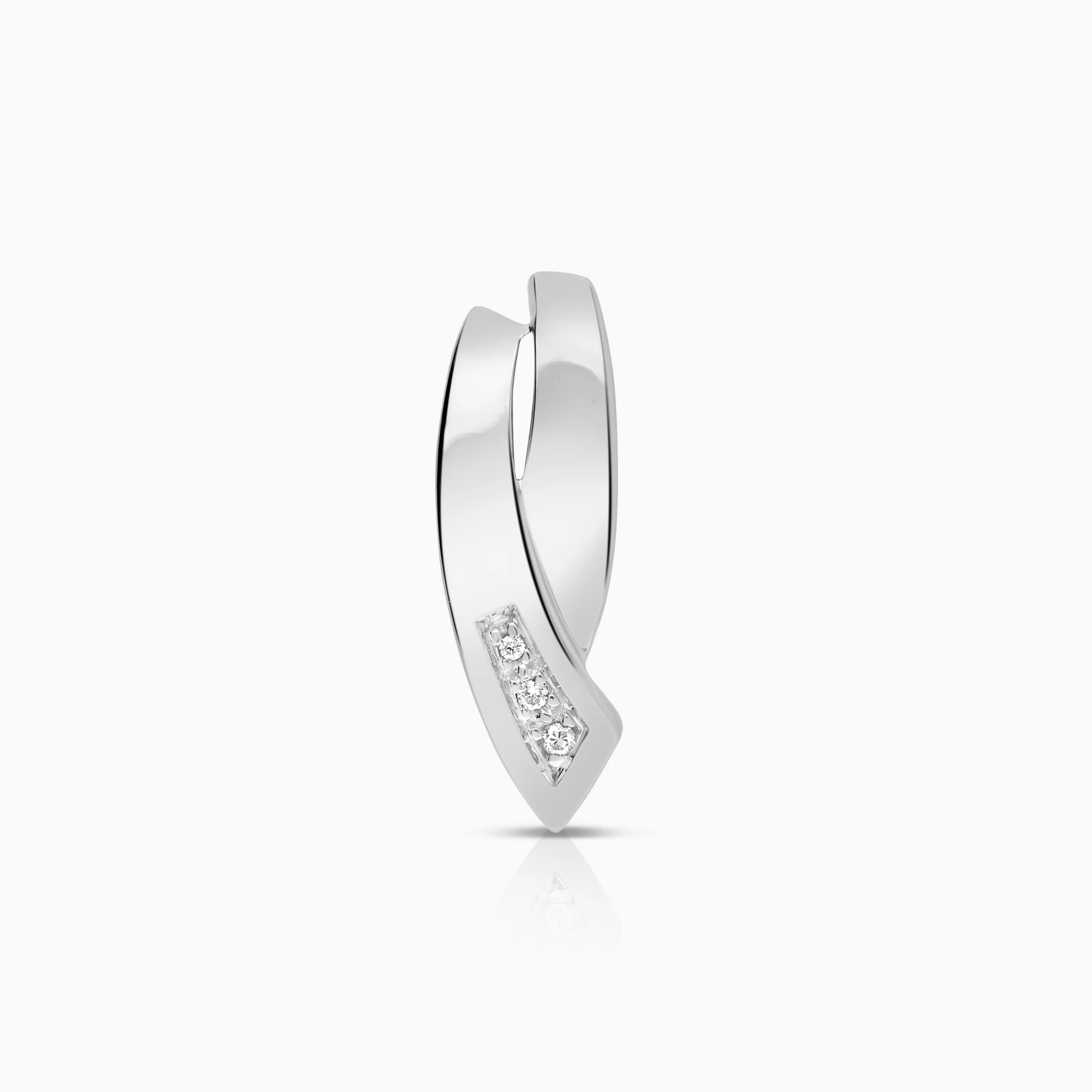 Diamond pendant 0.02ct 14K white gold