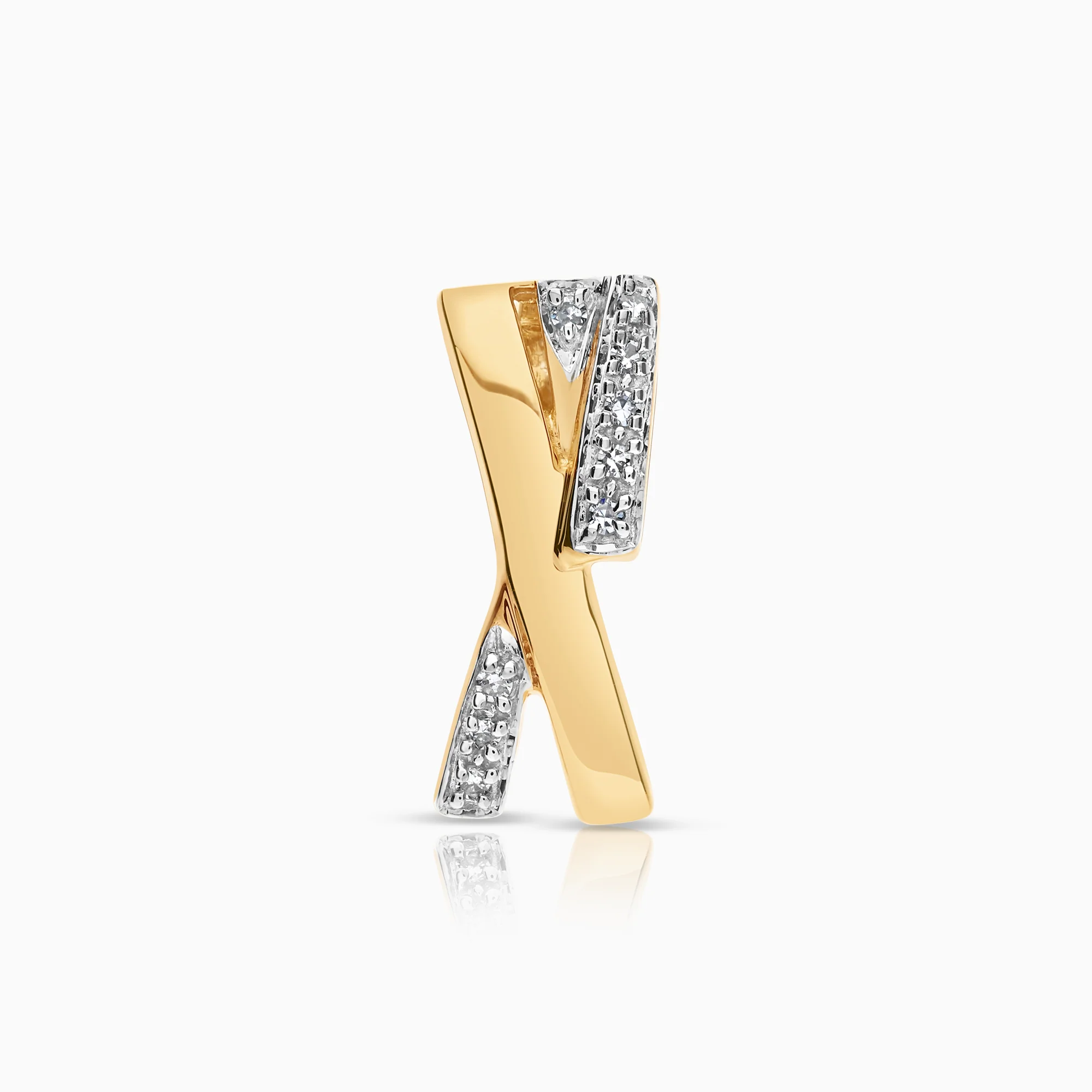 Diamond pendant 0.06ct 18K gold.