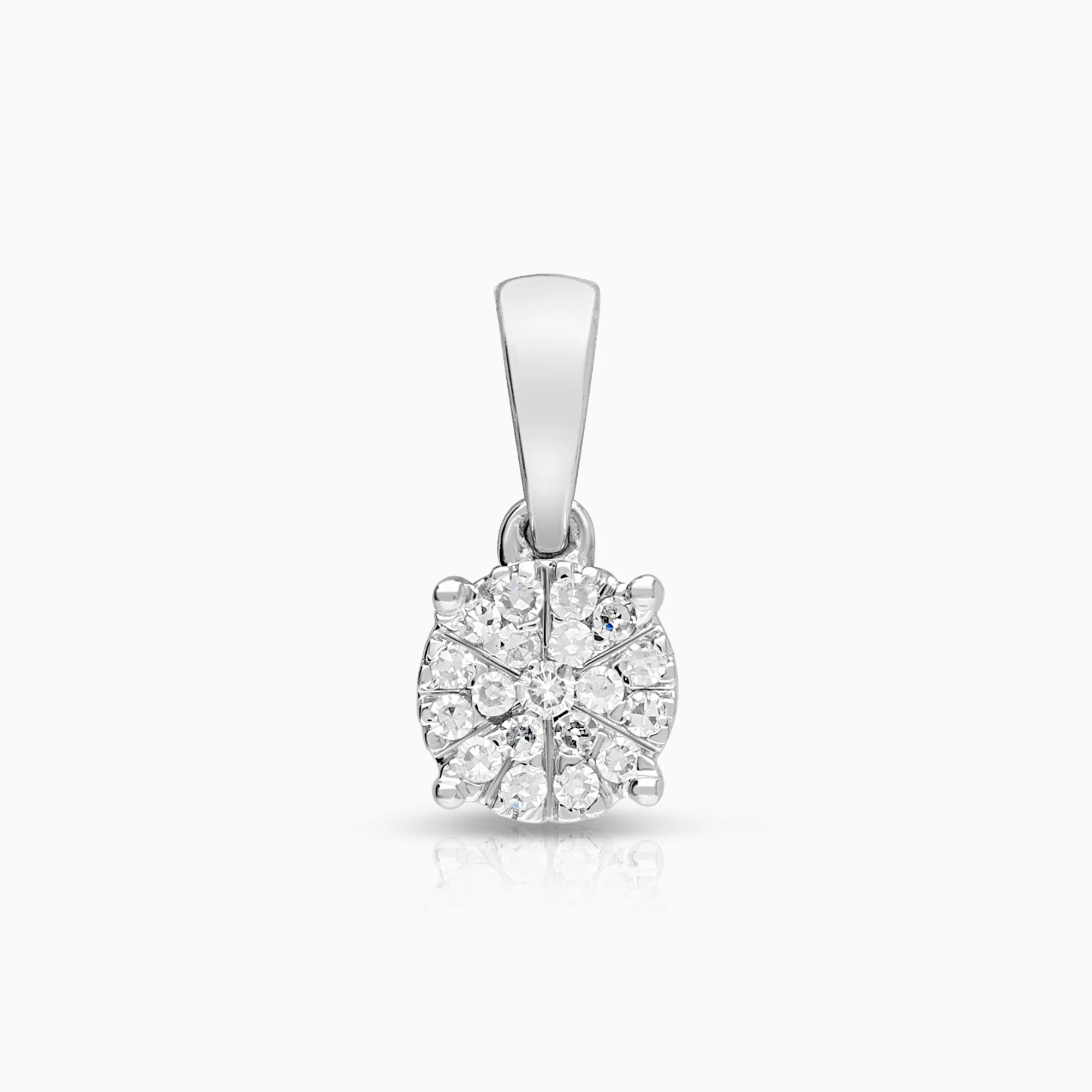 Diamond pendant 0.06ct 18K white gold