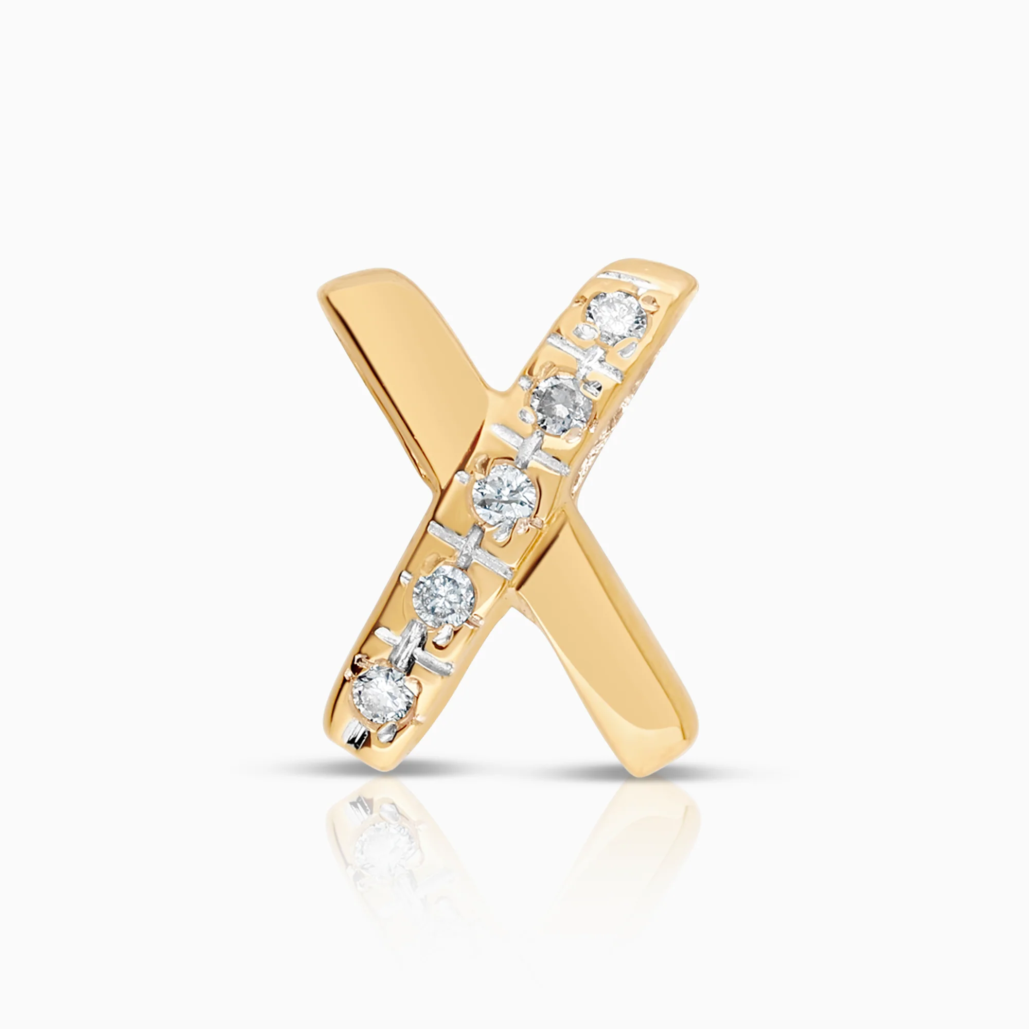 Diamond pendant 0.07ct 18K gold