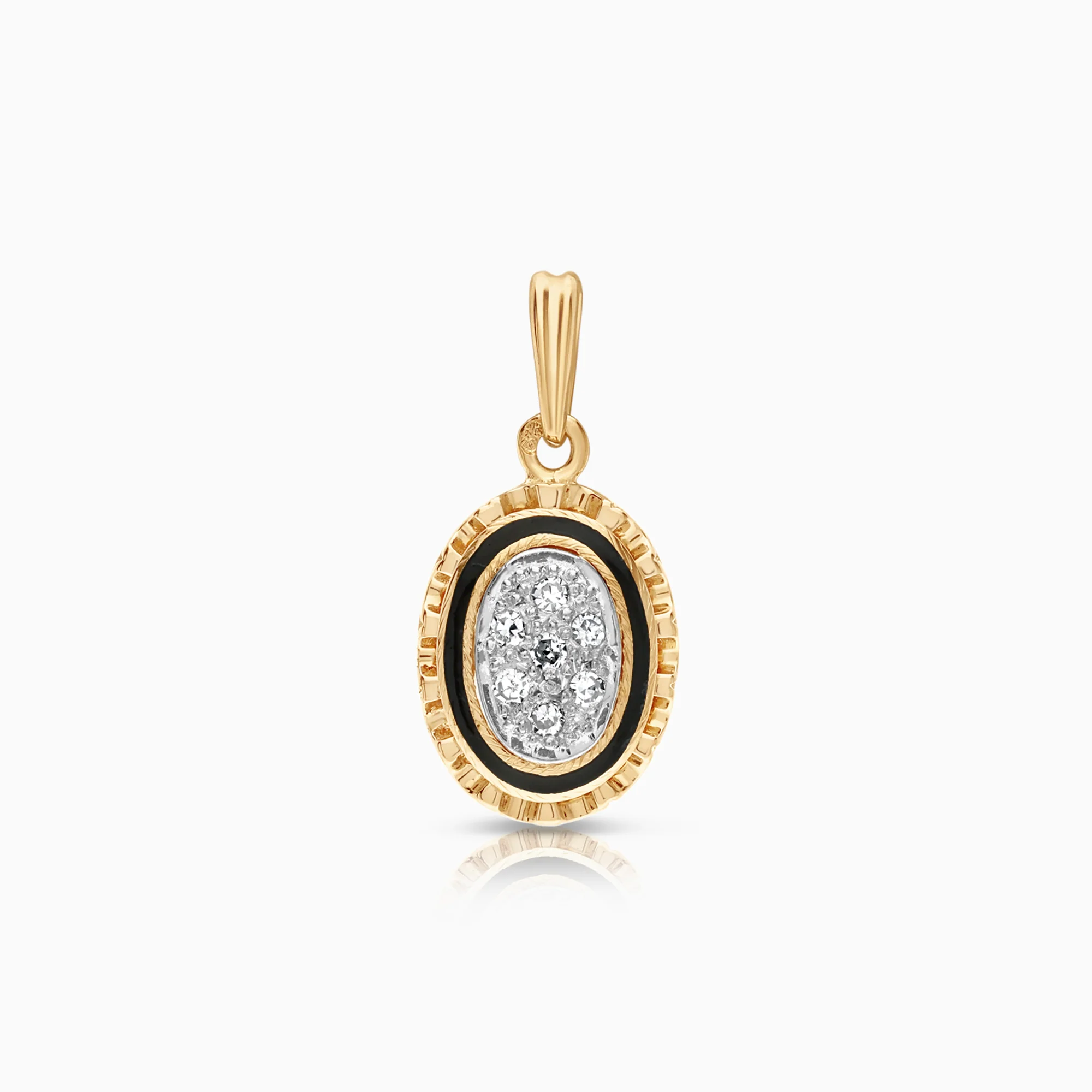 Diamond pendant 0.07ct 18K gold
