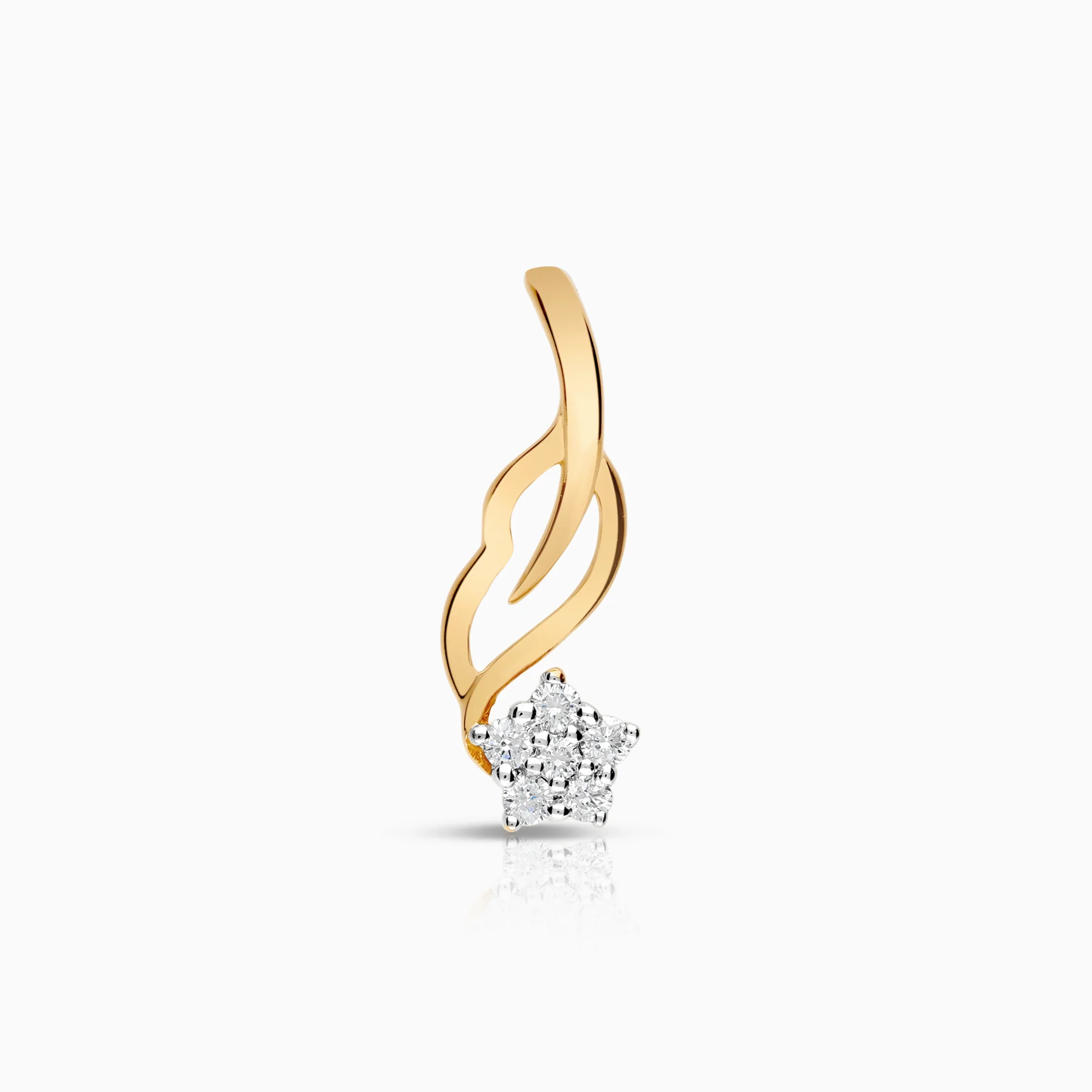 Diamond pendant 0.09ct 18K gold