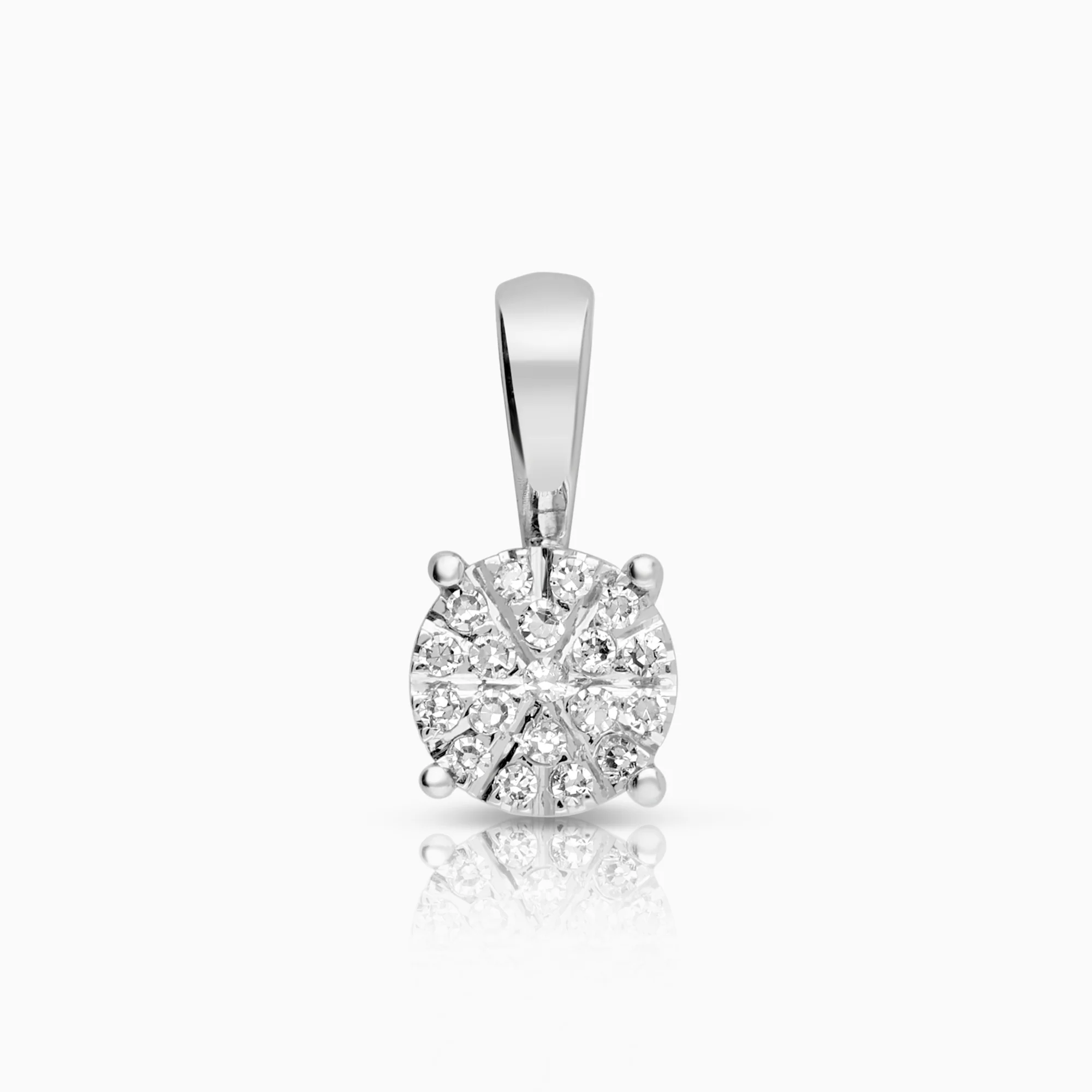 Diamond pendant 0.09ct 18K white gold