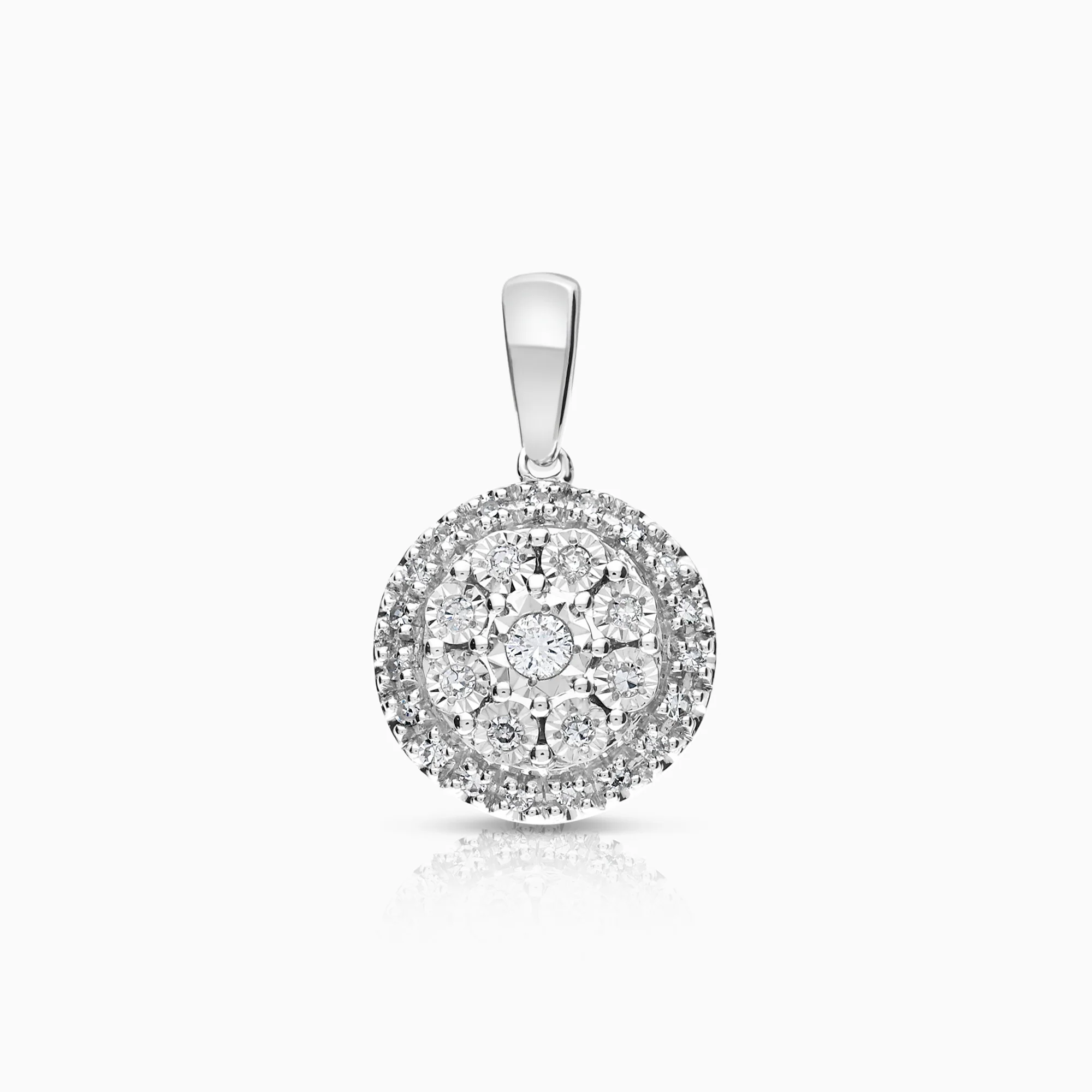 Diamond Pendant 0.10ct 18K White Gold