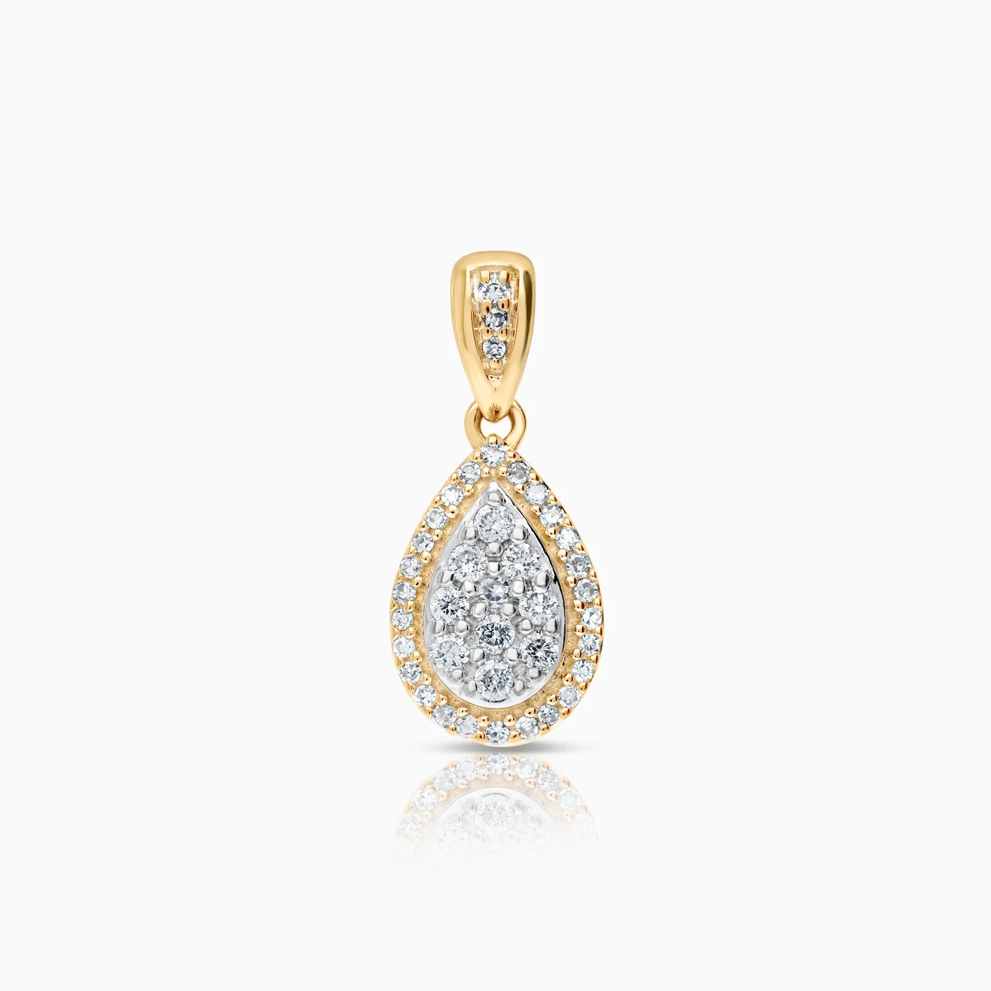 Diamond pendant 0.11ct 18K gold