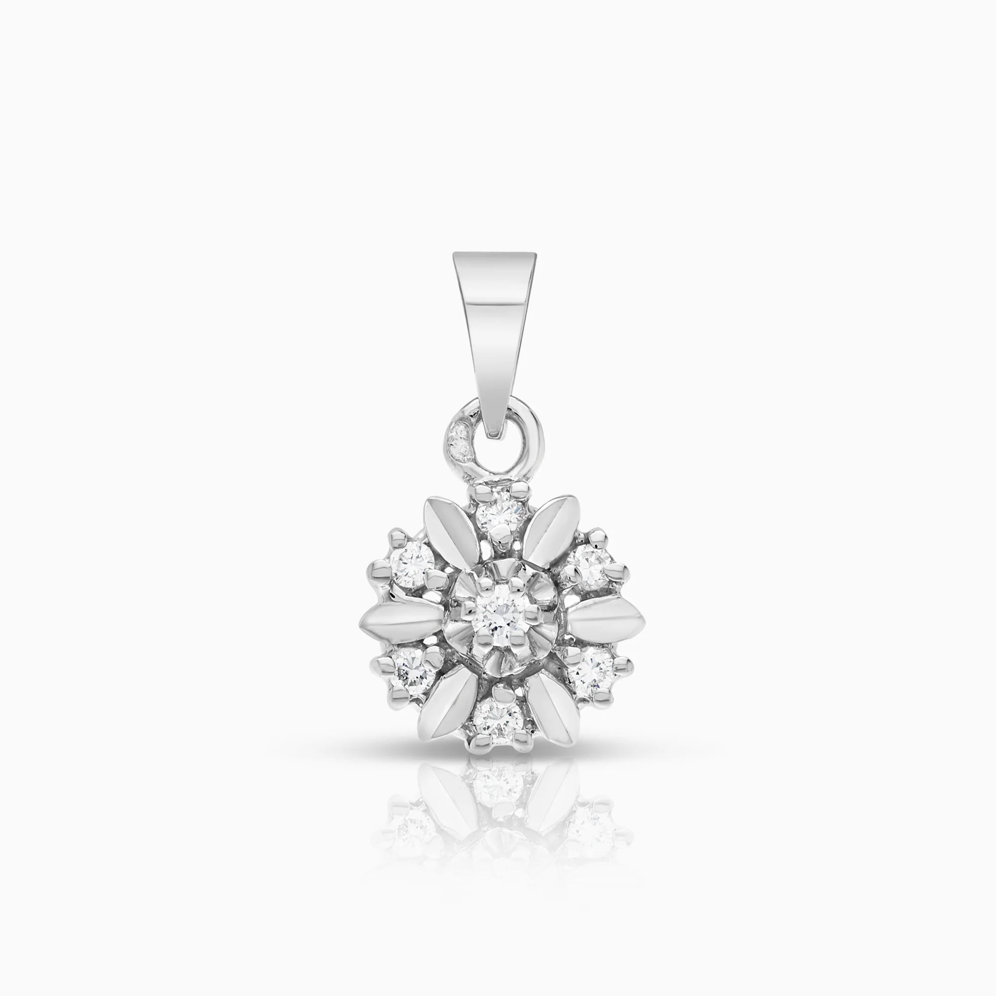 Diamond pendant 0.11ct 18K white gold