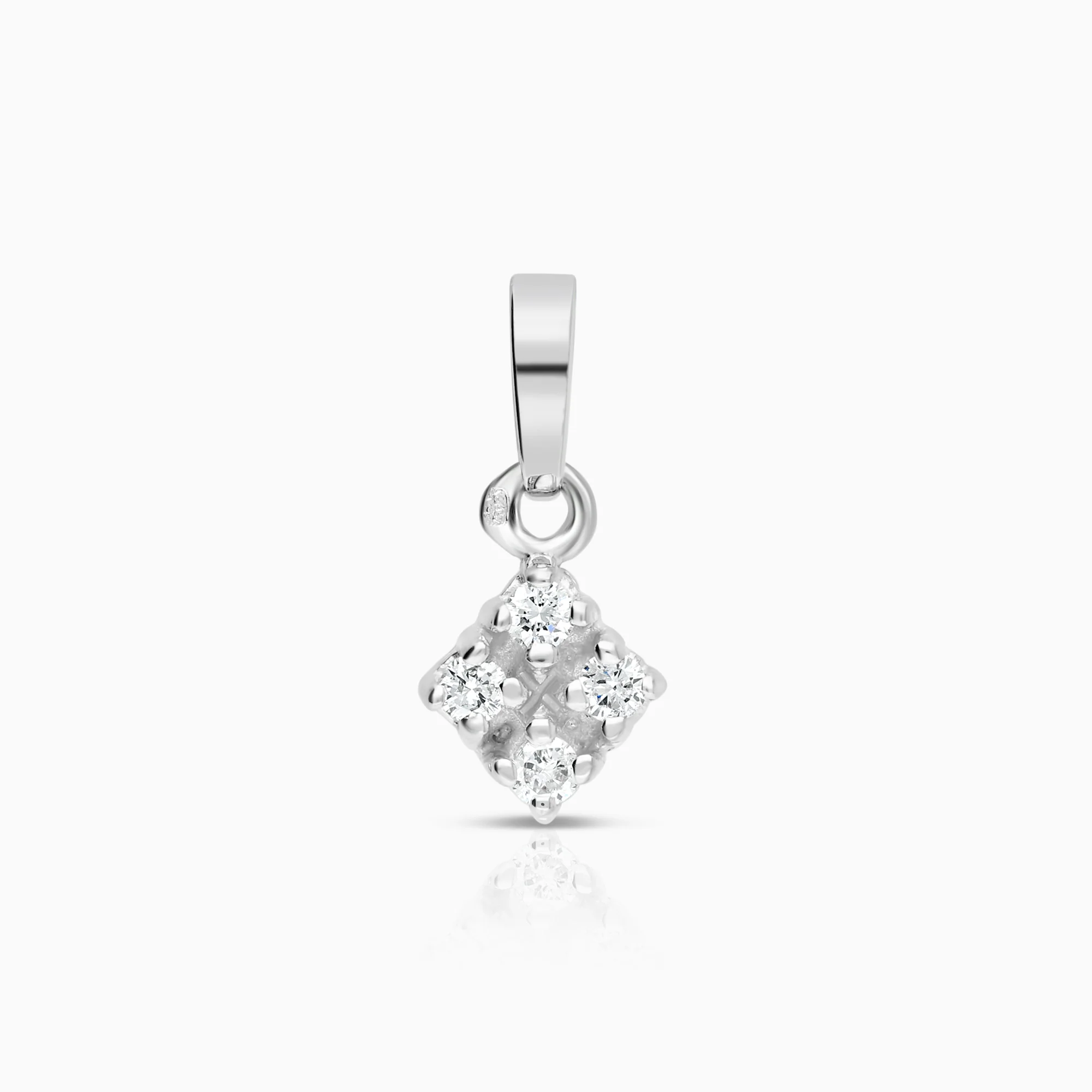 Diamond pendant 0.12ct 18K white gold