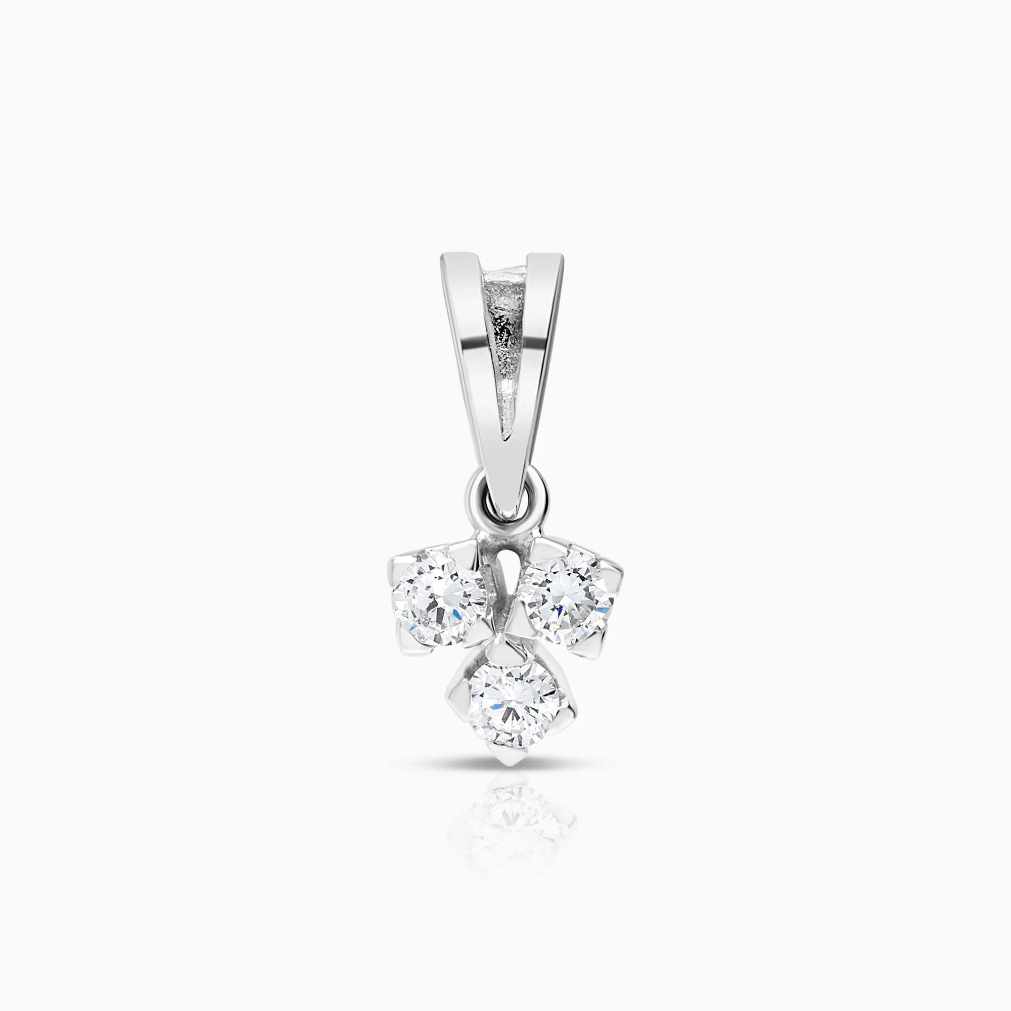 Diamond pendant 0.12ct 18K white gold