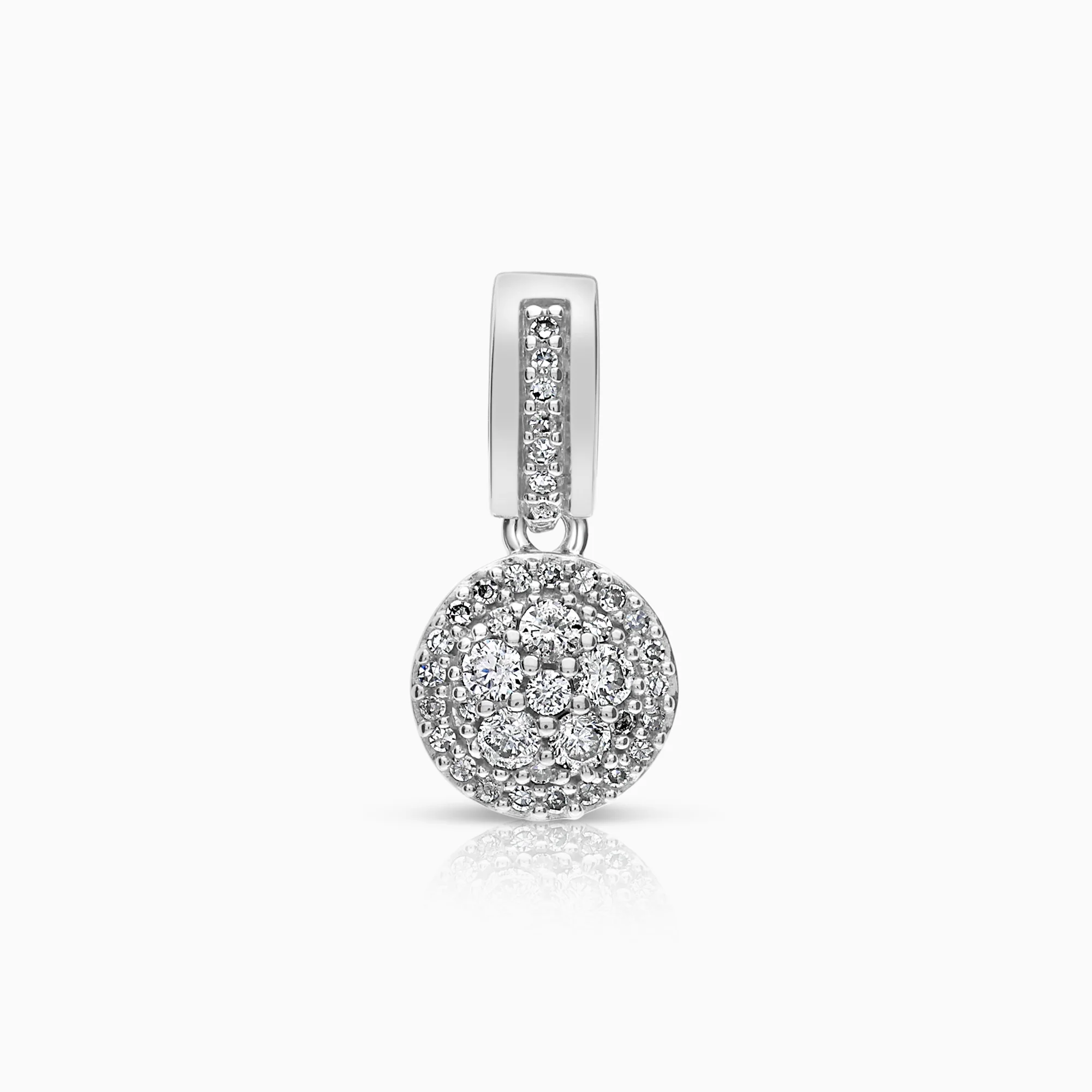 Diamond pendant 0.13ct 18K white gold