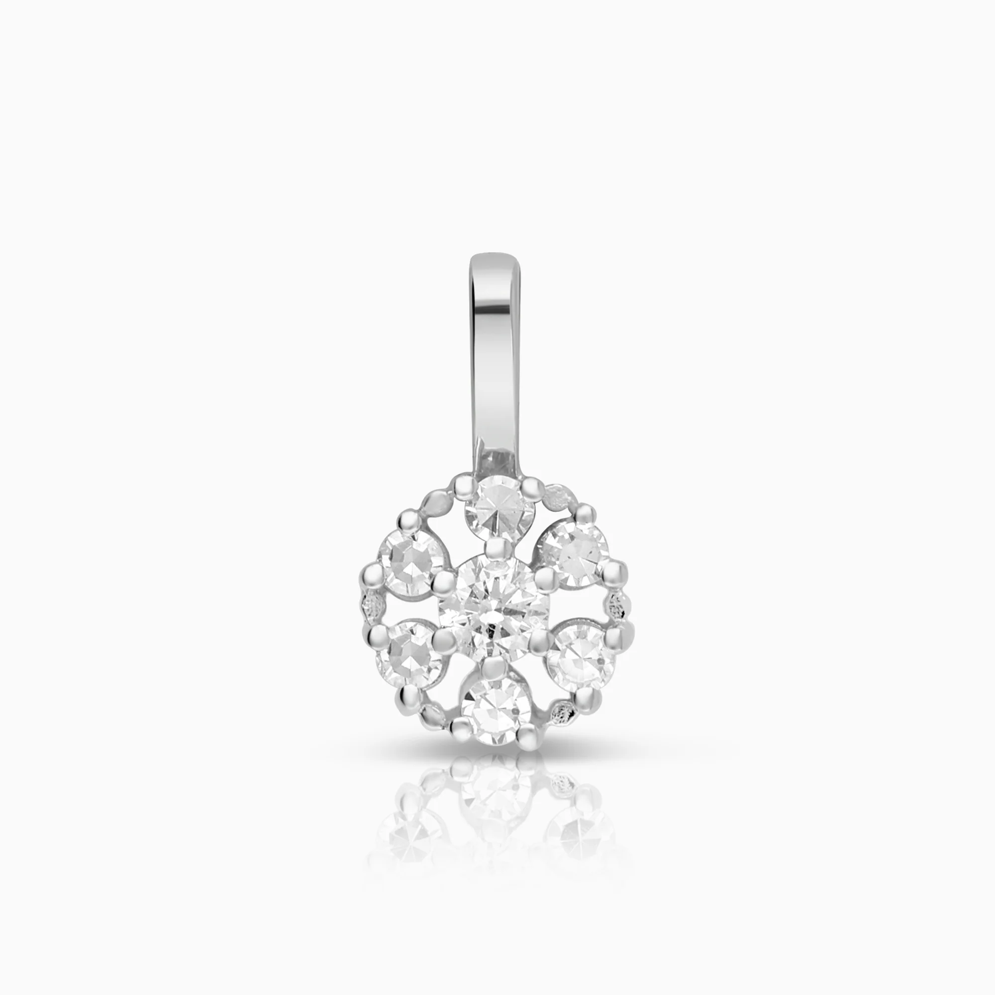 Diamond pendant 0.14ct 18K white gold