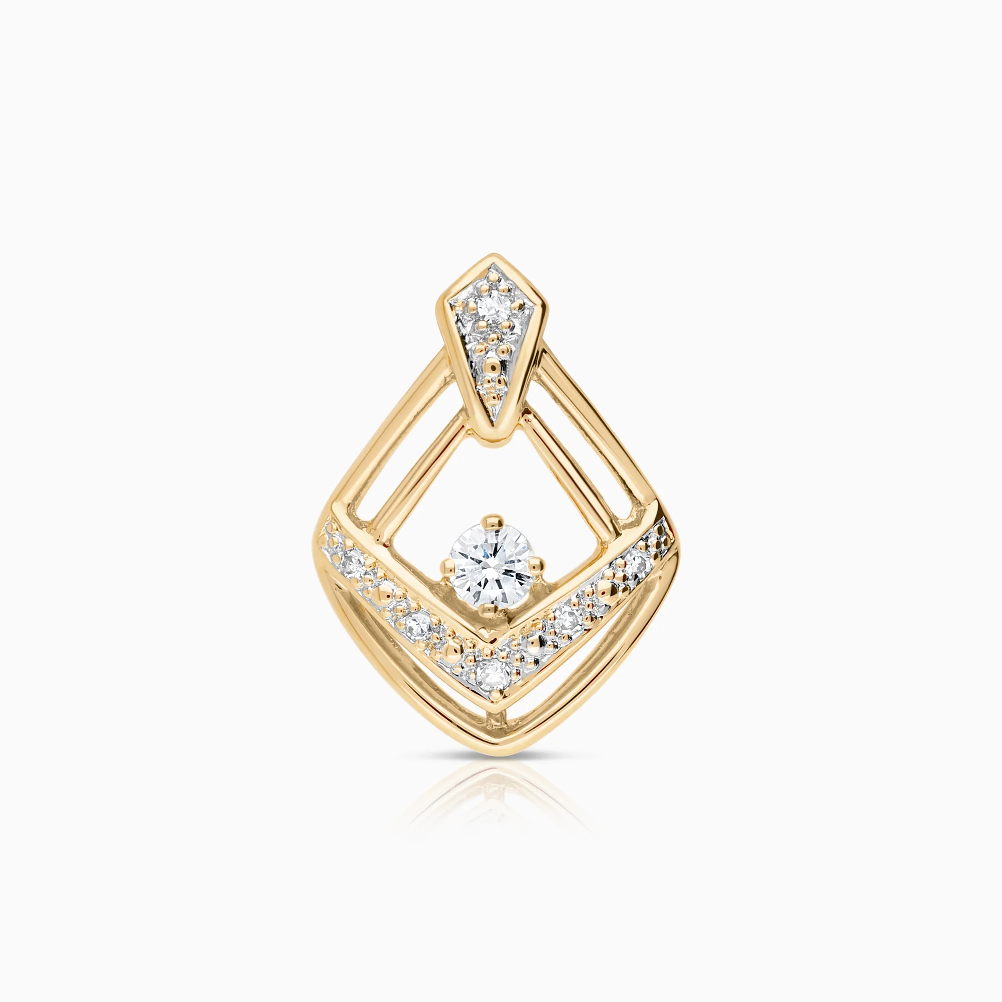 Diamond pendant 0.17ct 18K gold