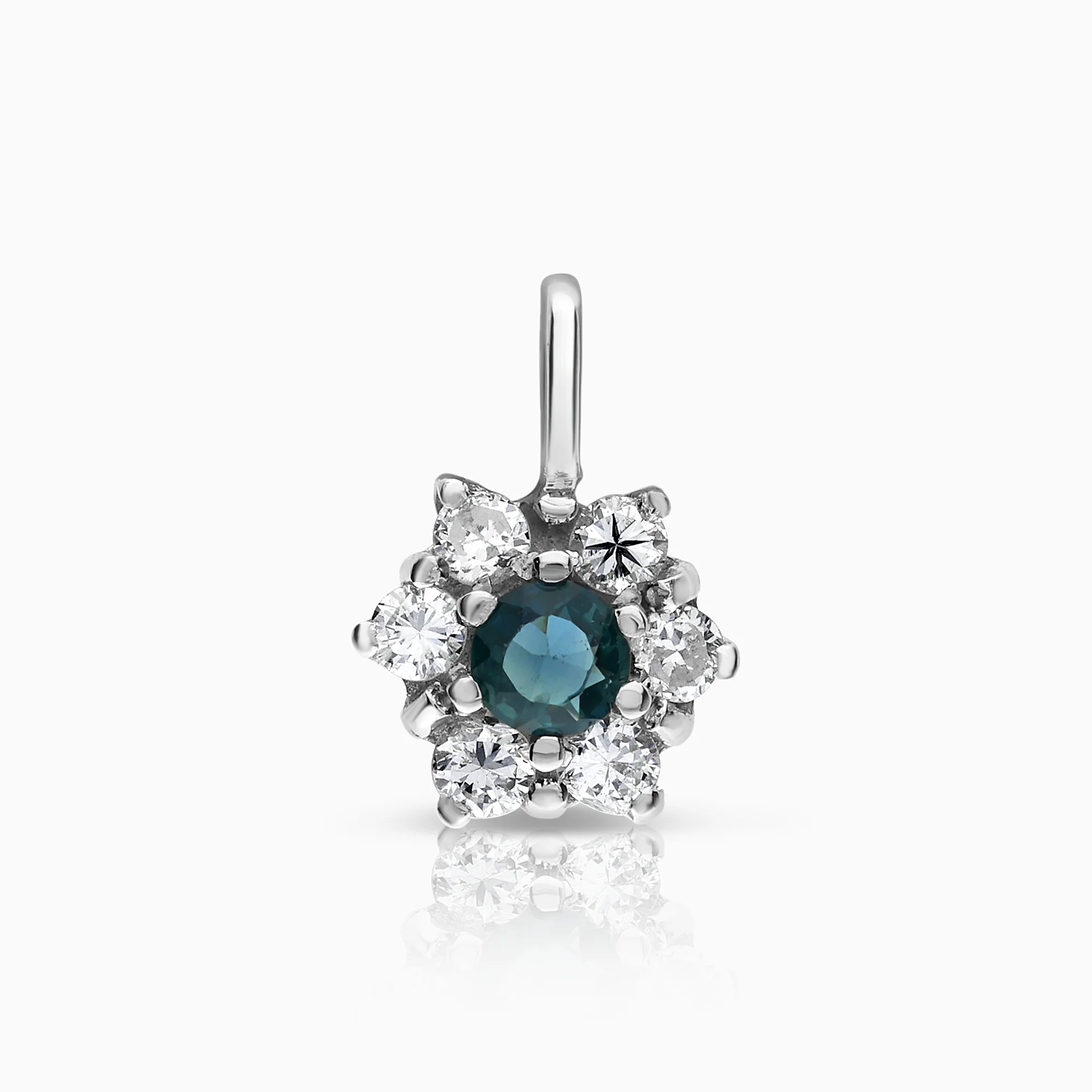 Diamond pendant 0.18ct 18K white gold
