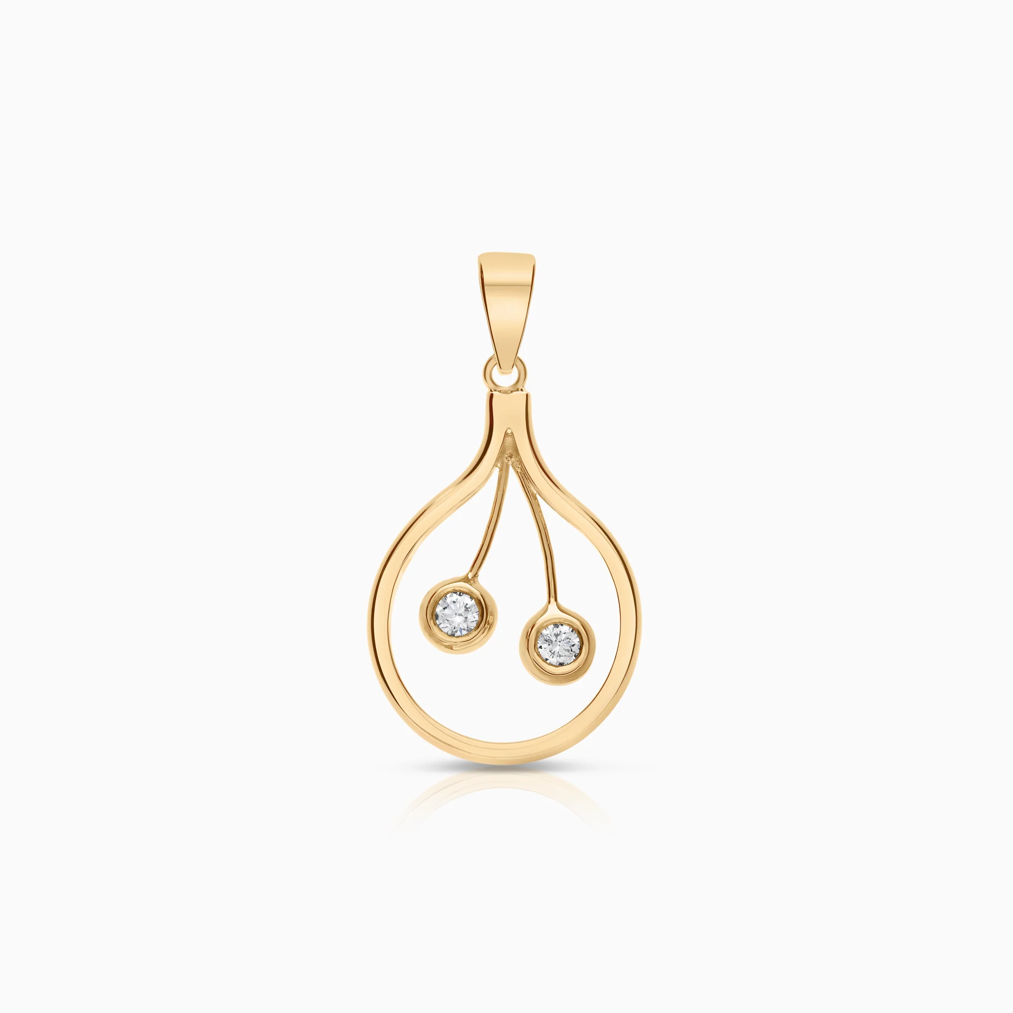 Diamond pendant 0.20ct 18K gold