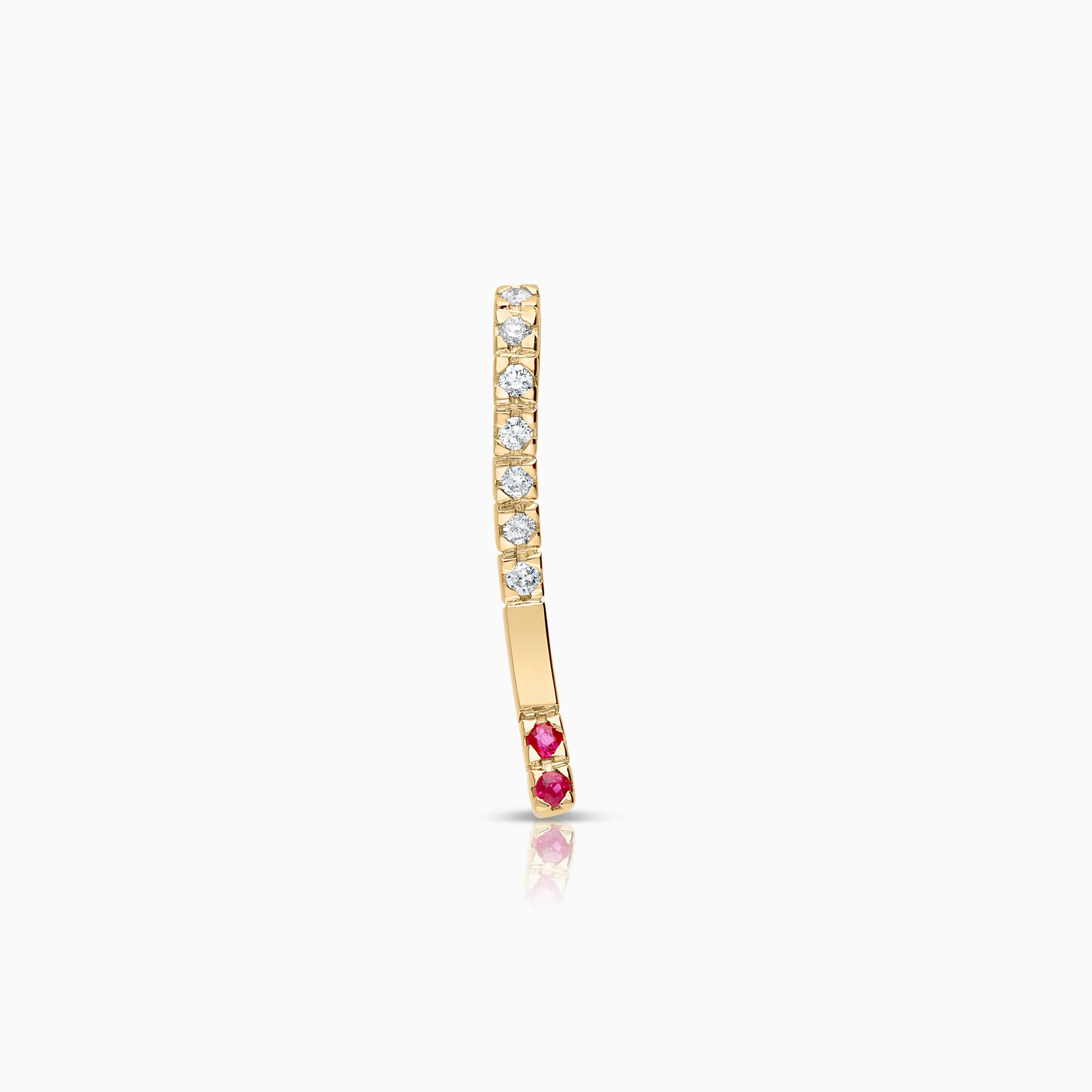 Diamond pendant with rubies 0.21ct 18K gold