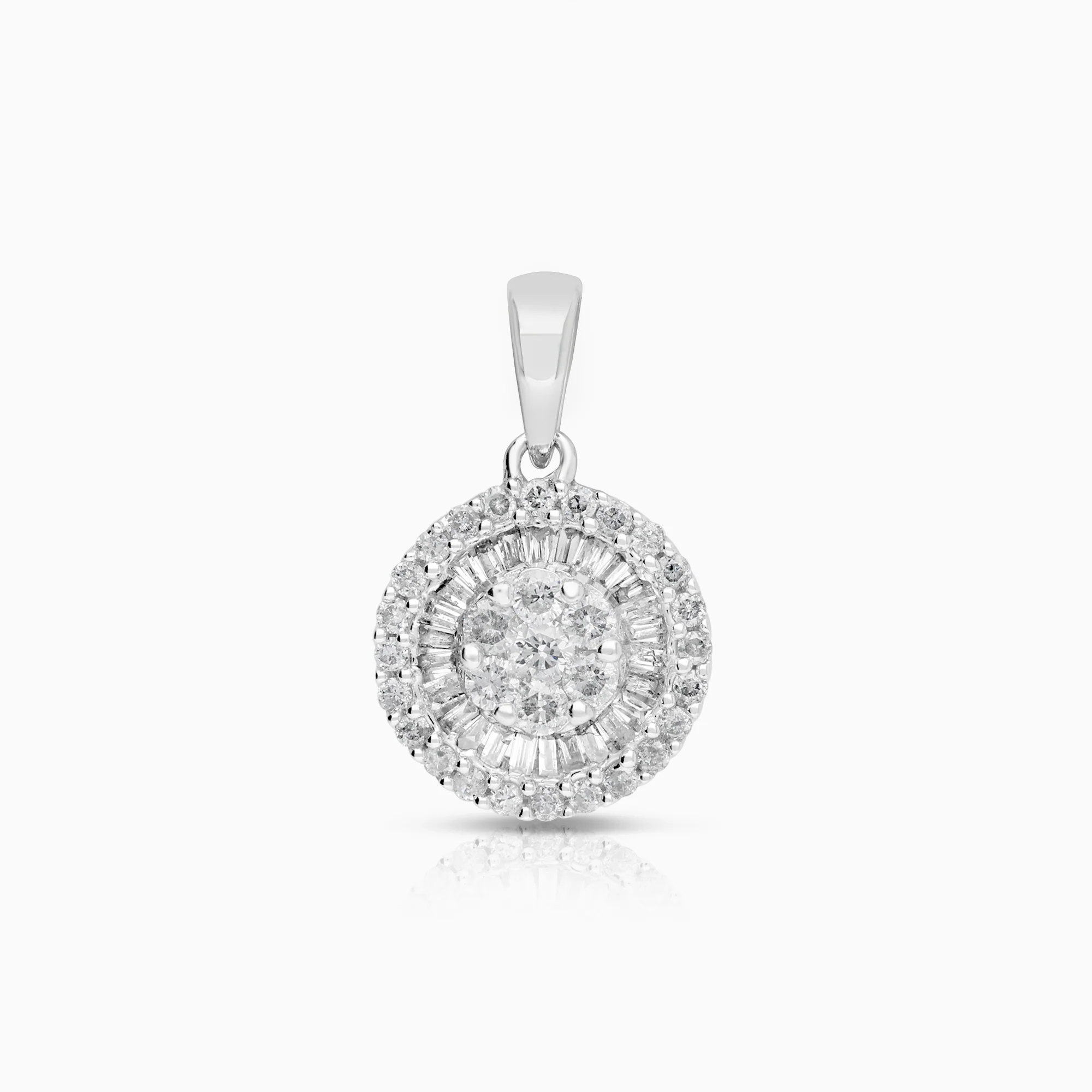 Diamond pendant 0.41ct 18K white gold