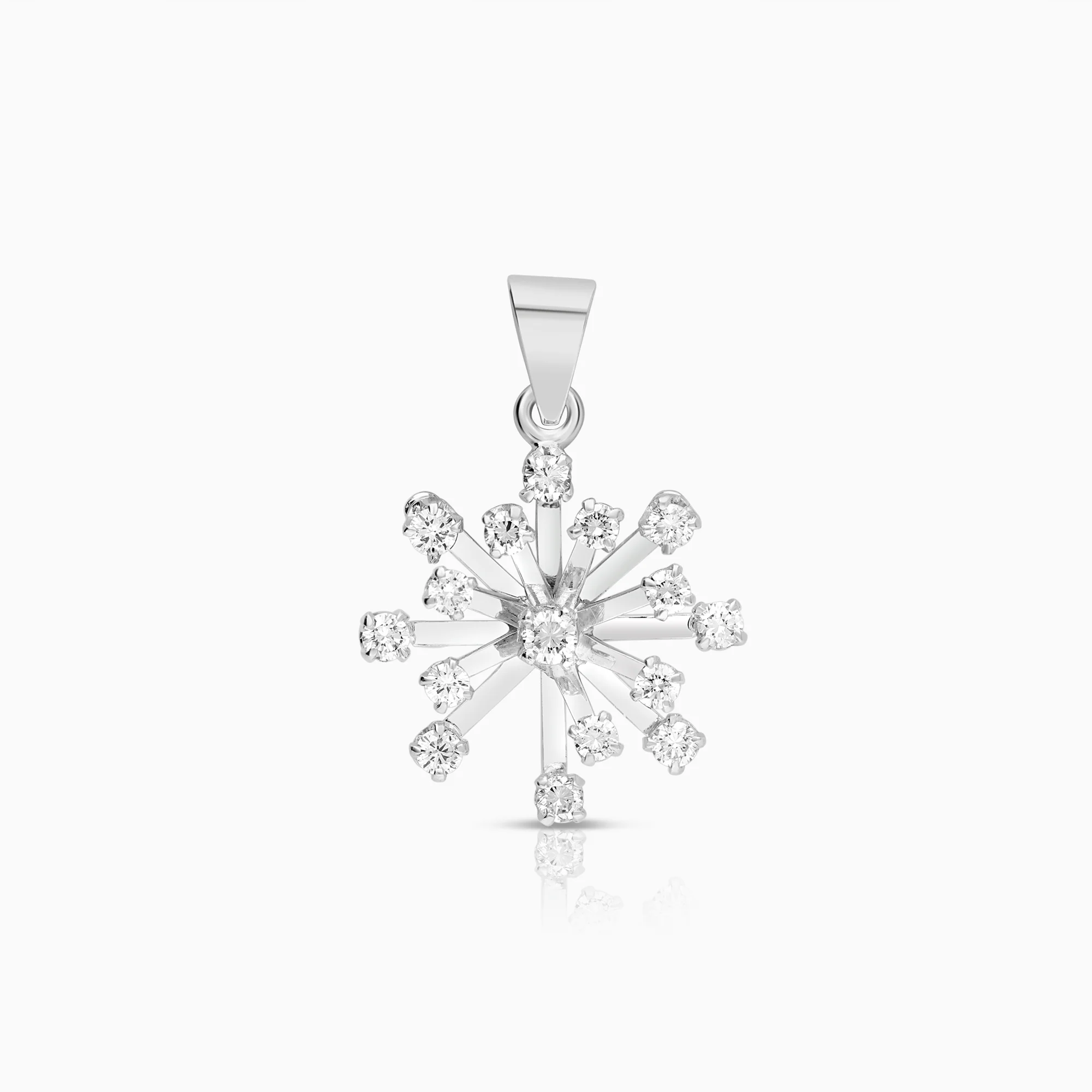 Diamond pendant 0.50ct 18K white gold