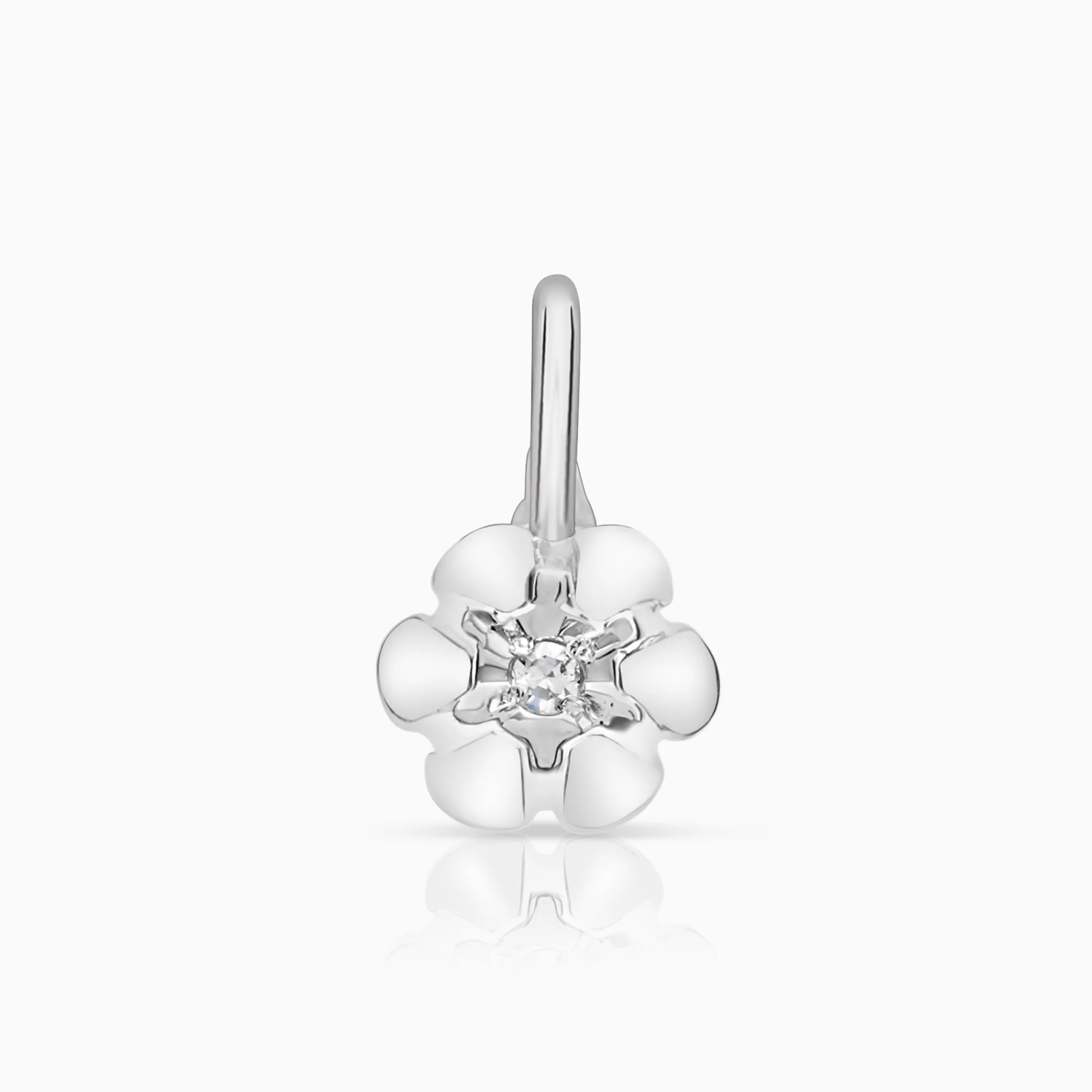 Diamond pendant 0.01ct 18K white gold