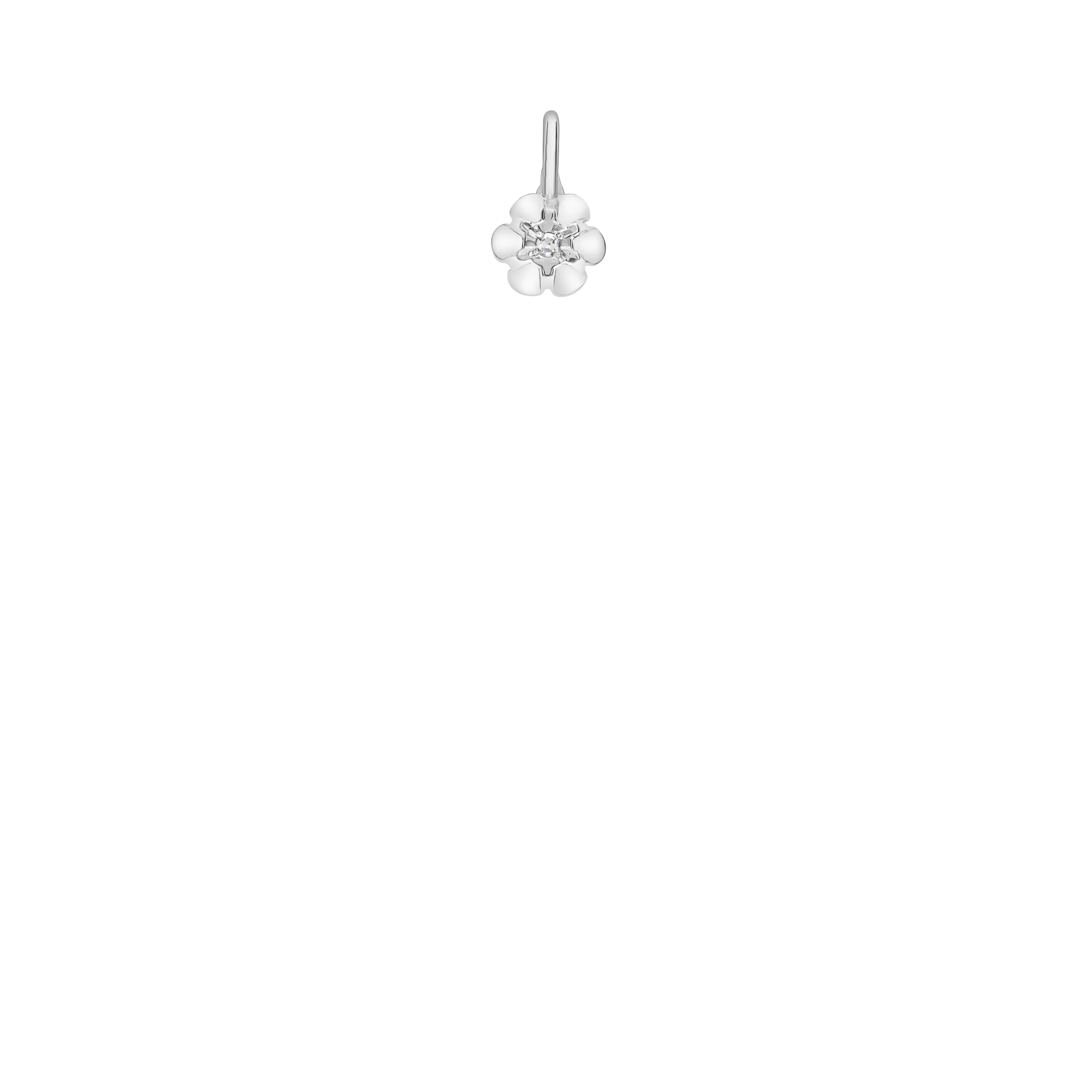 Diamond pendant 0.01ct 18K white gold - Image 2
