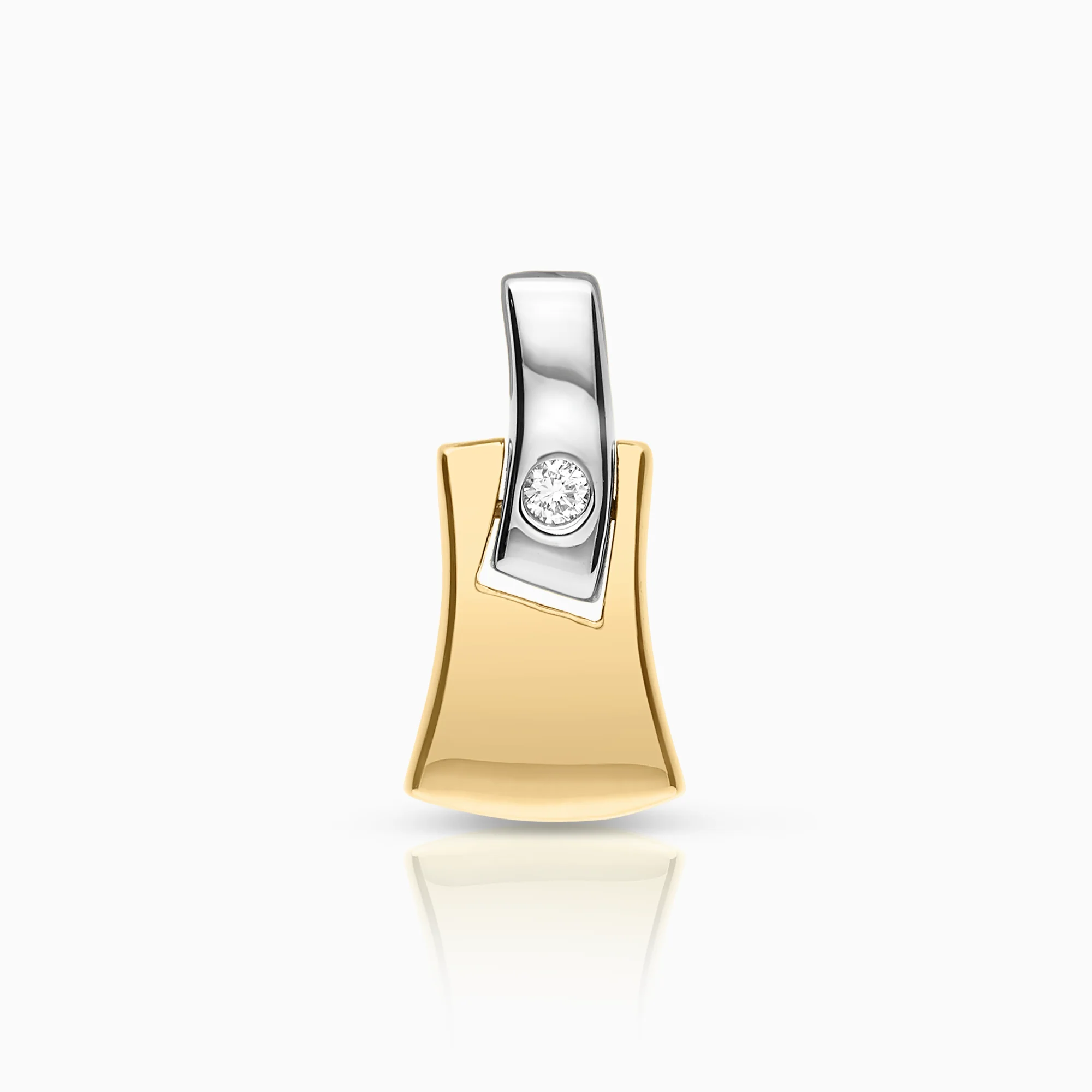 Diamond pendant 0.04ct 18K white gold