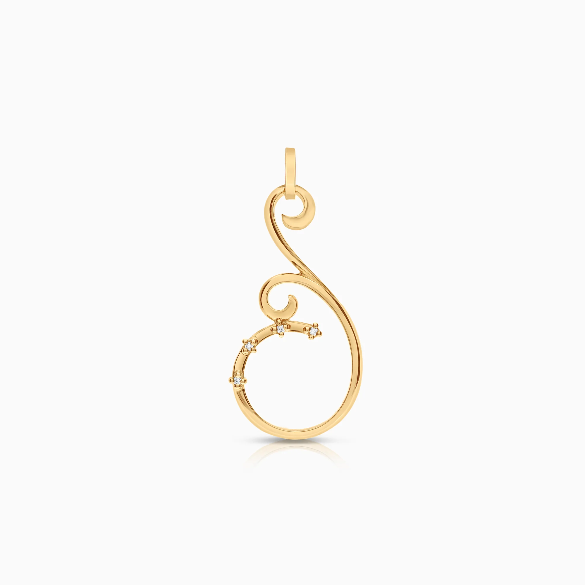 Diamond pendant 0.04ct 18K gold