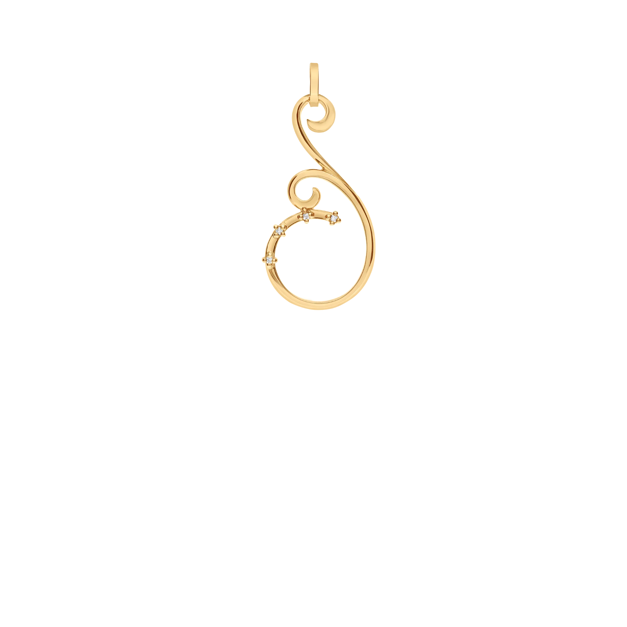 Diamond pendant 0.04ct 18K gold - Image 2
