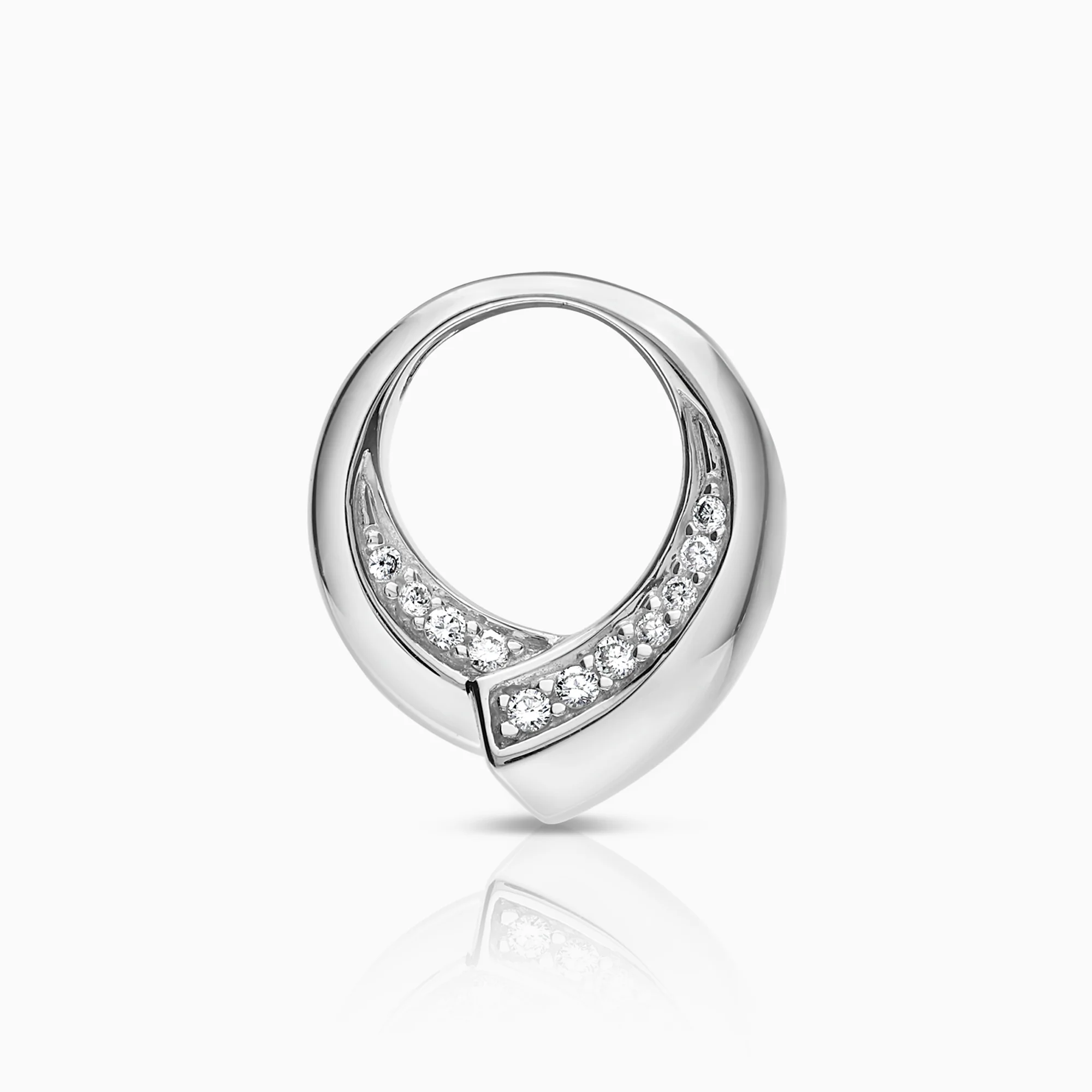 Diamond pendant 0.07ct 18K white gold