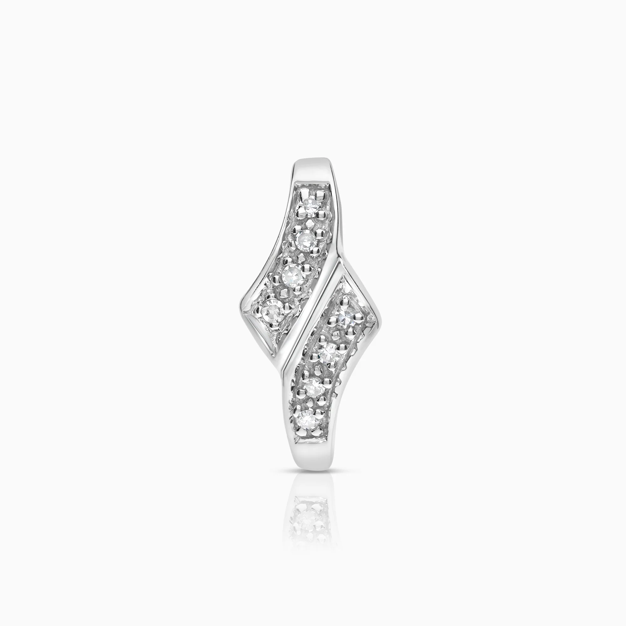 Diamond pendant 0.08ct 18K white gold