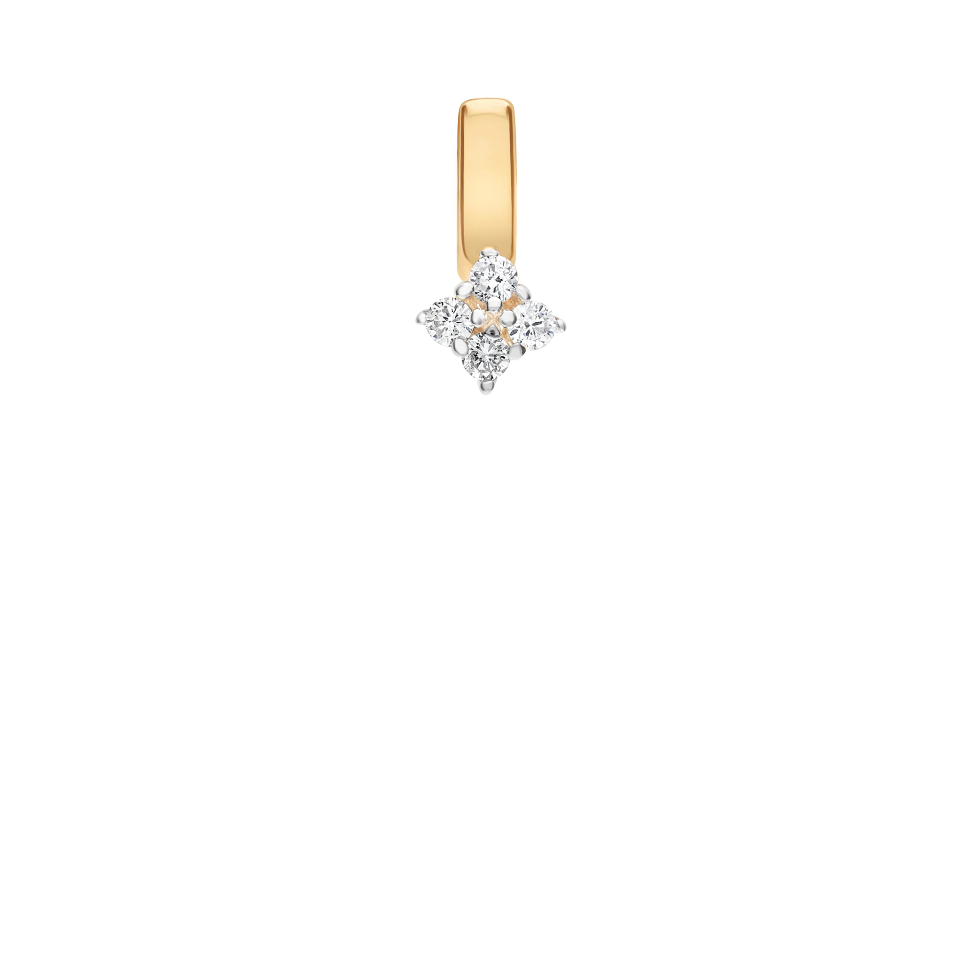 Diamond pendant 0.09ct 18K gold - Image 2