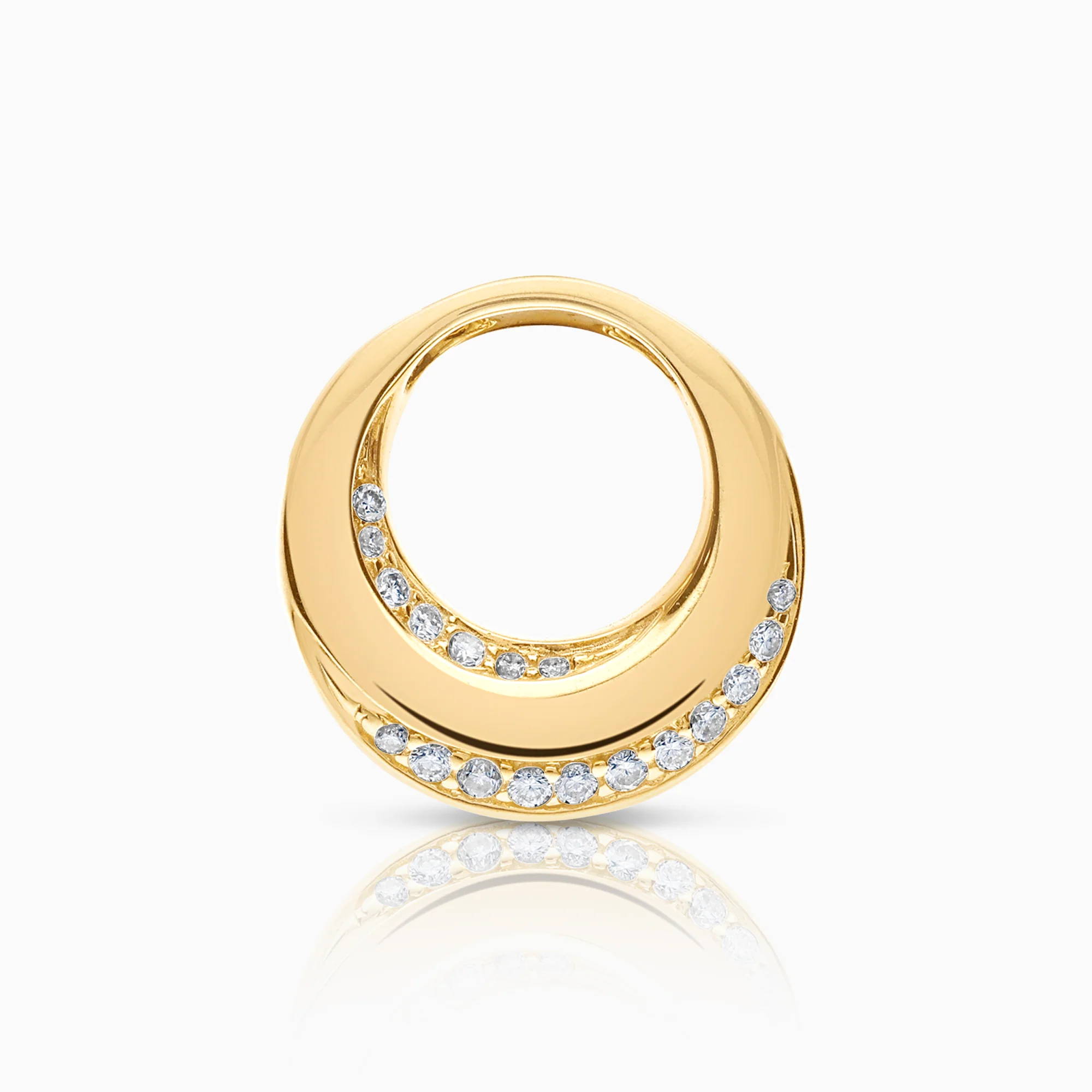 Diamond pendant 0.10ct 18K gold