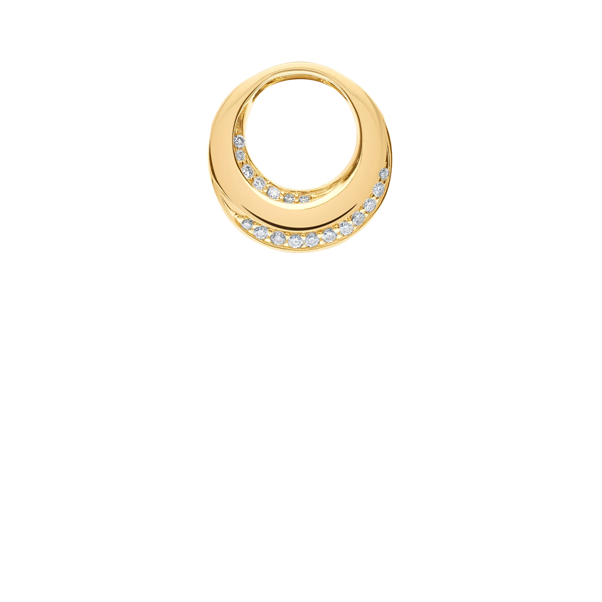 Diamond pendant 0.10ct 18K gold - Image 2