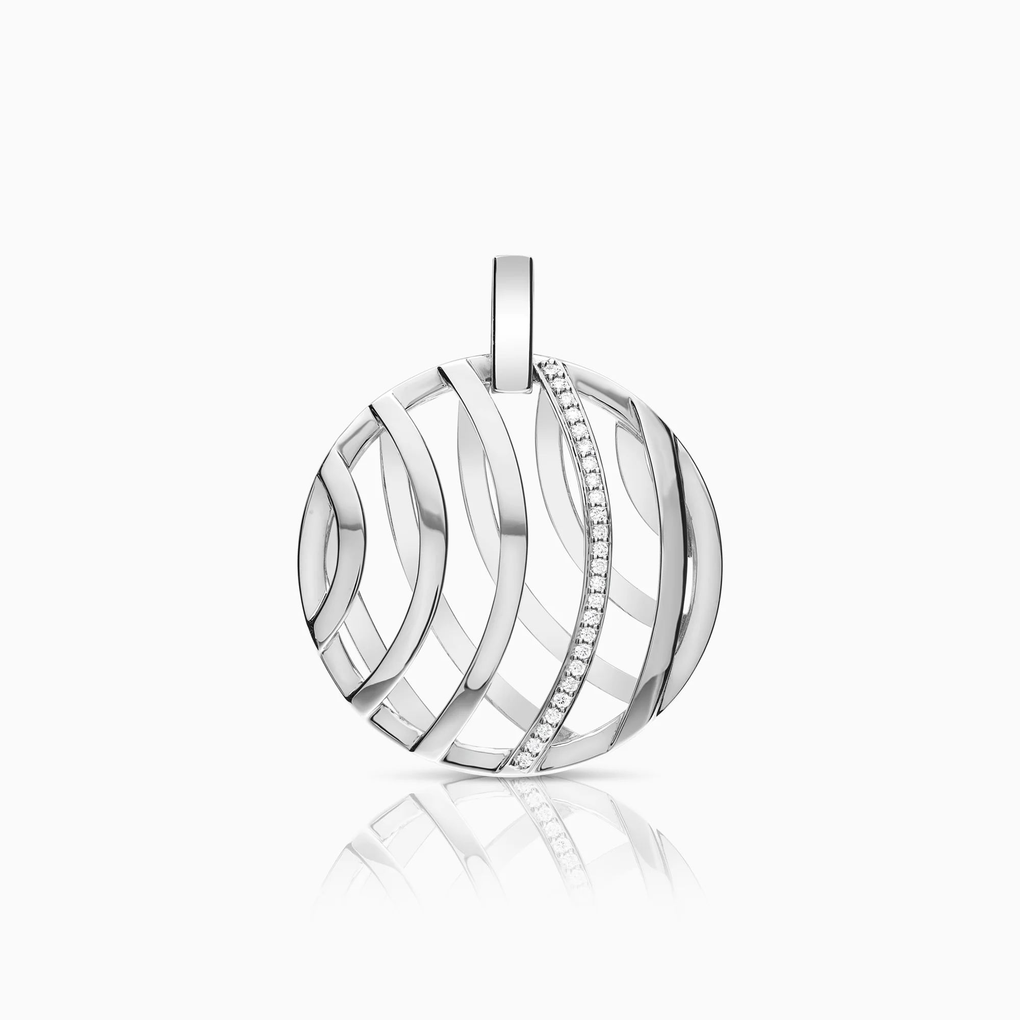 Diamond pendant 0.16ct 18K white gold