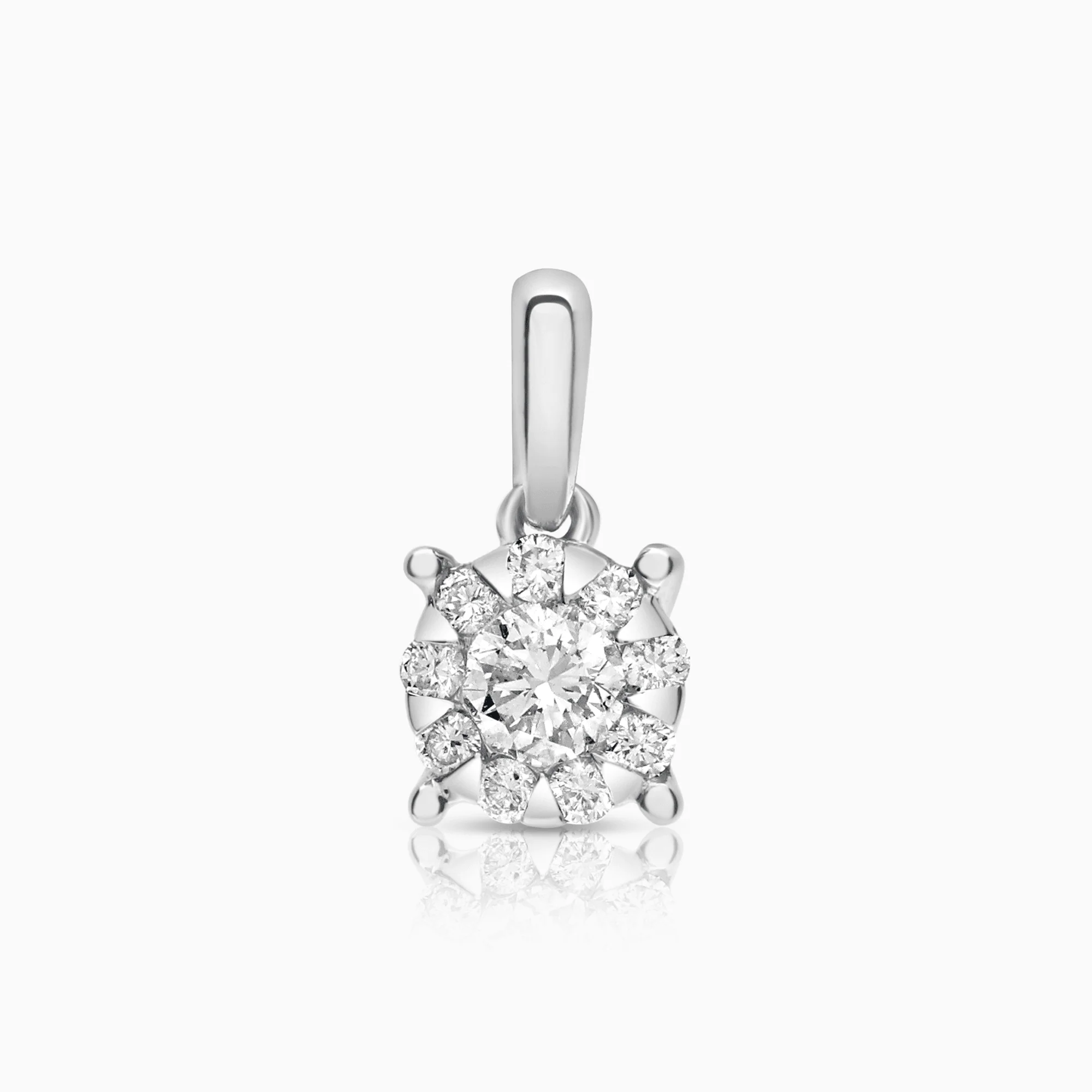 Diamond pendant 0.17ct 18K white gold