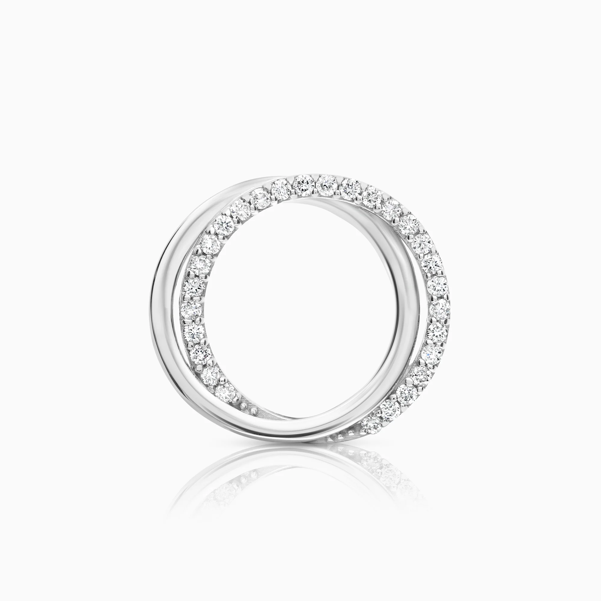 Diamond pendant 0.19ct 18K white gold