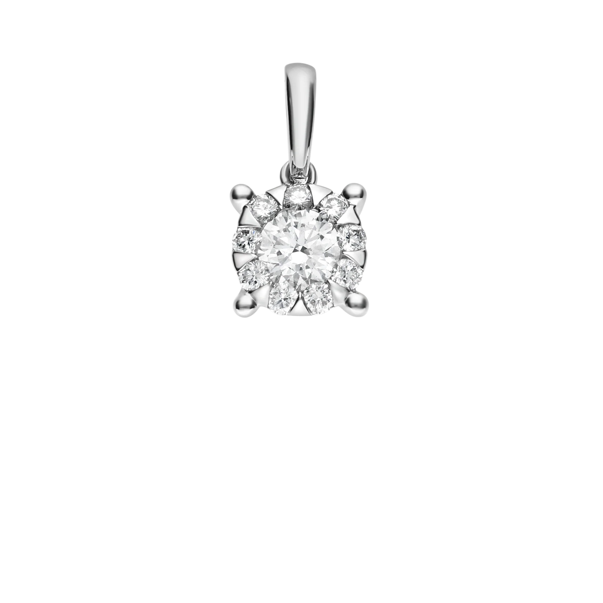 Diamond pendant 0.35ct 18K white gold - Image 2