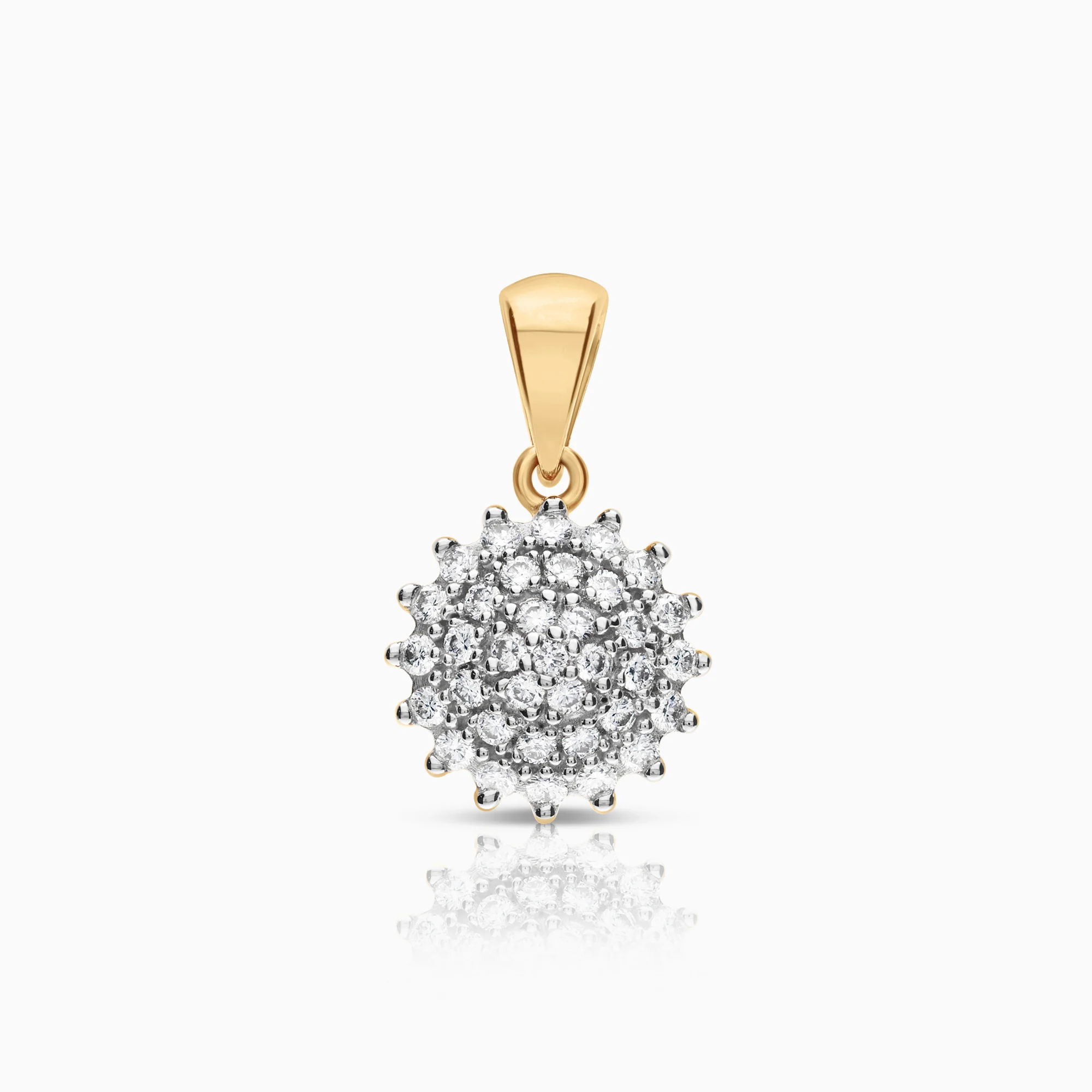 Diamond pendant 0.50ct 18K white/yellow gold