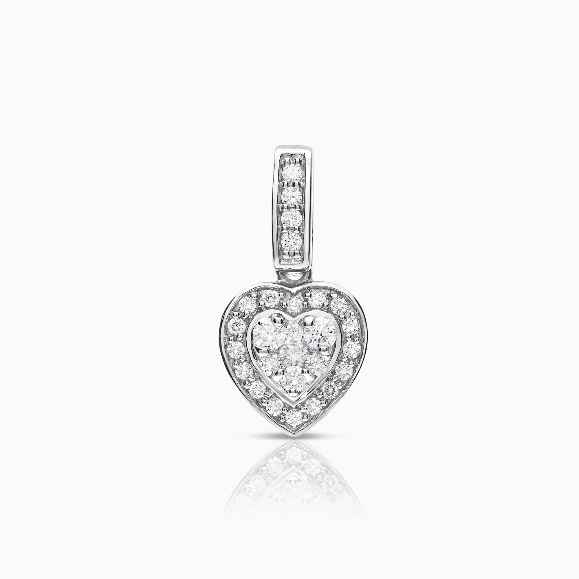 Diamond pendant 0.50ct 18K white gold