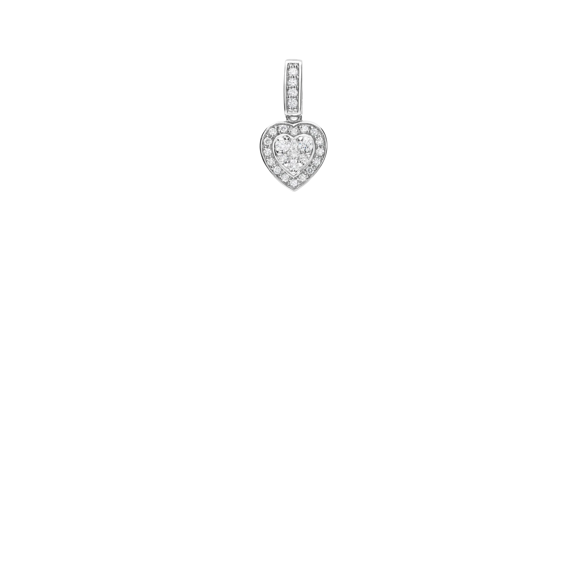 Diamond pendant 0.50ct 18K white gold - Image 2