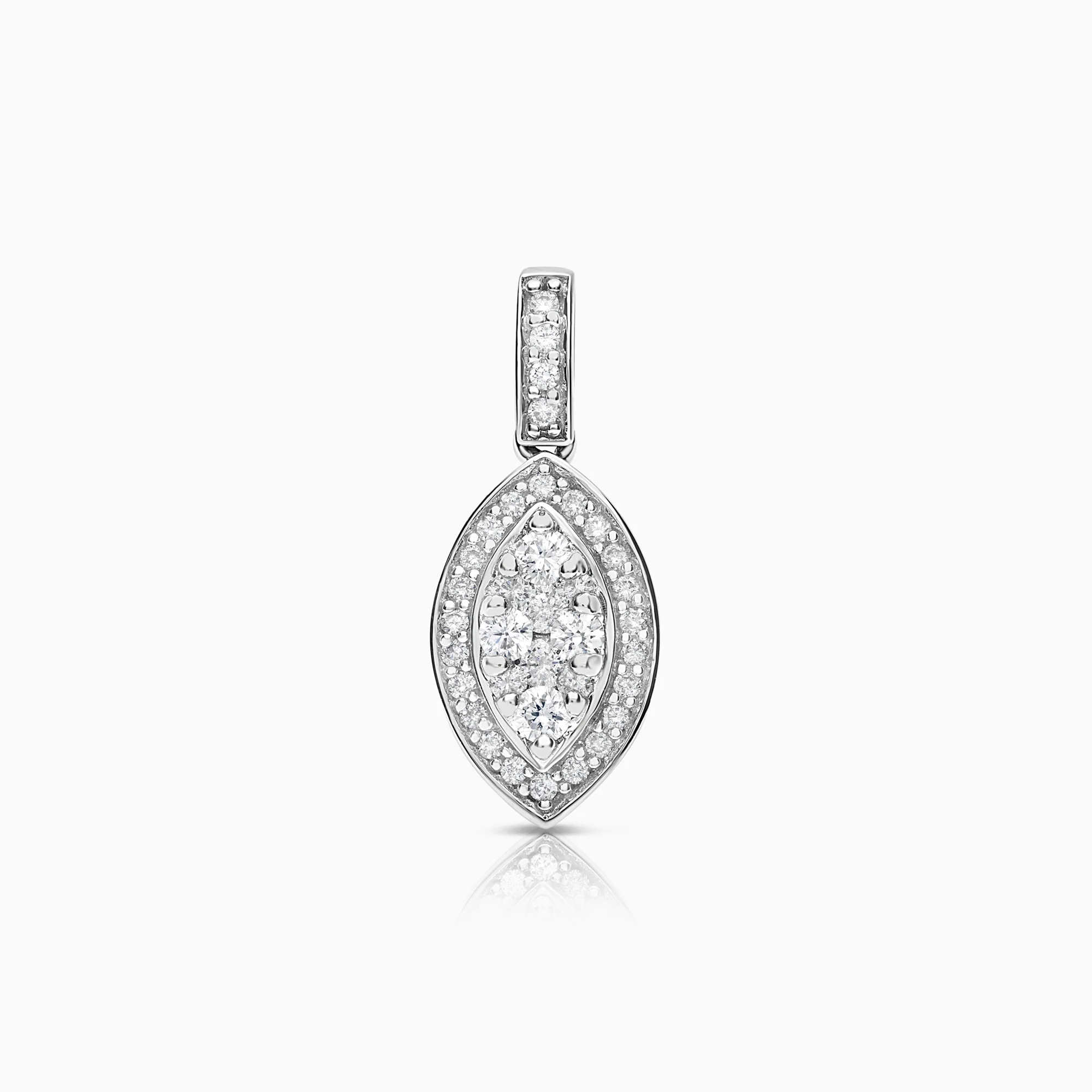 Diamond pendant 0.50ct 18K white gold