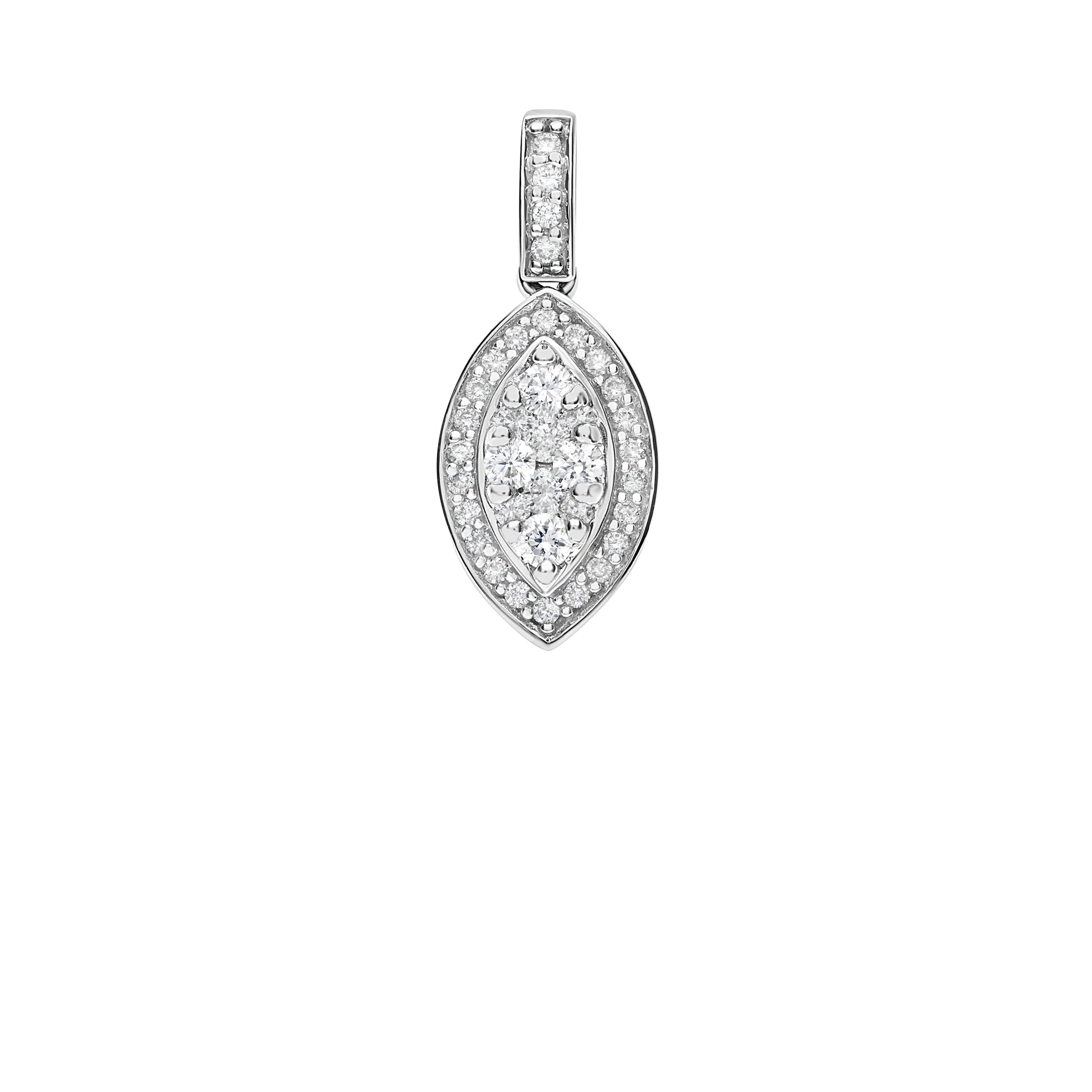 Diamond pendant 0.50ct 18K white gold - Image 2