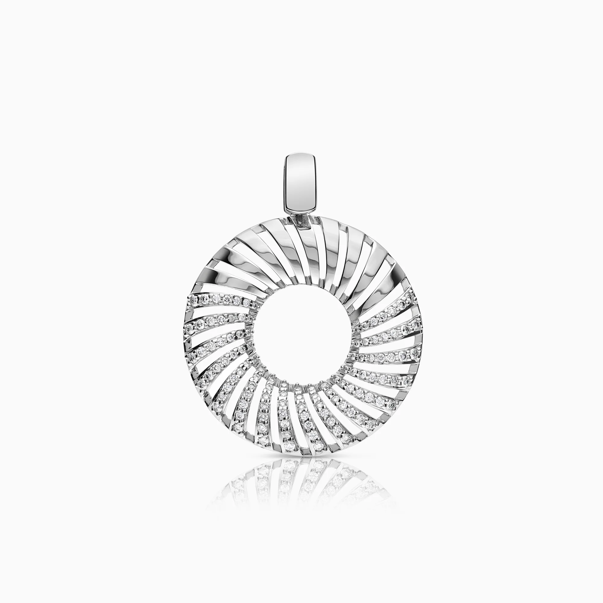 Diamond pendant 0.80ct 18K white gold