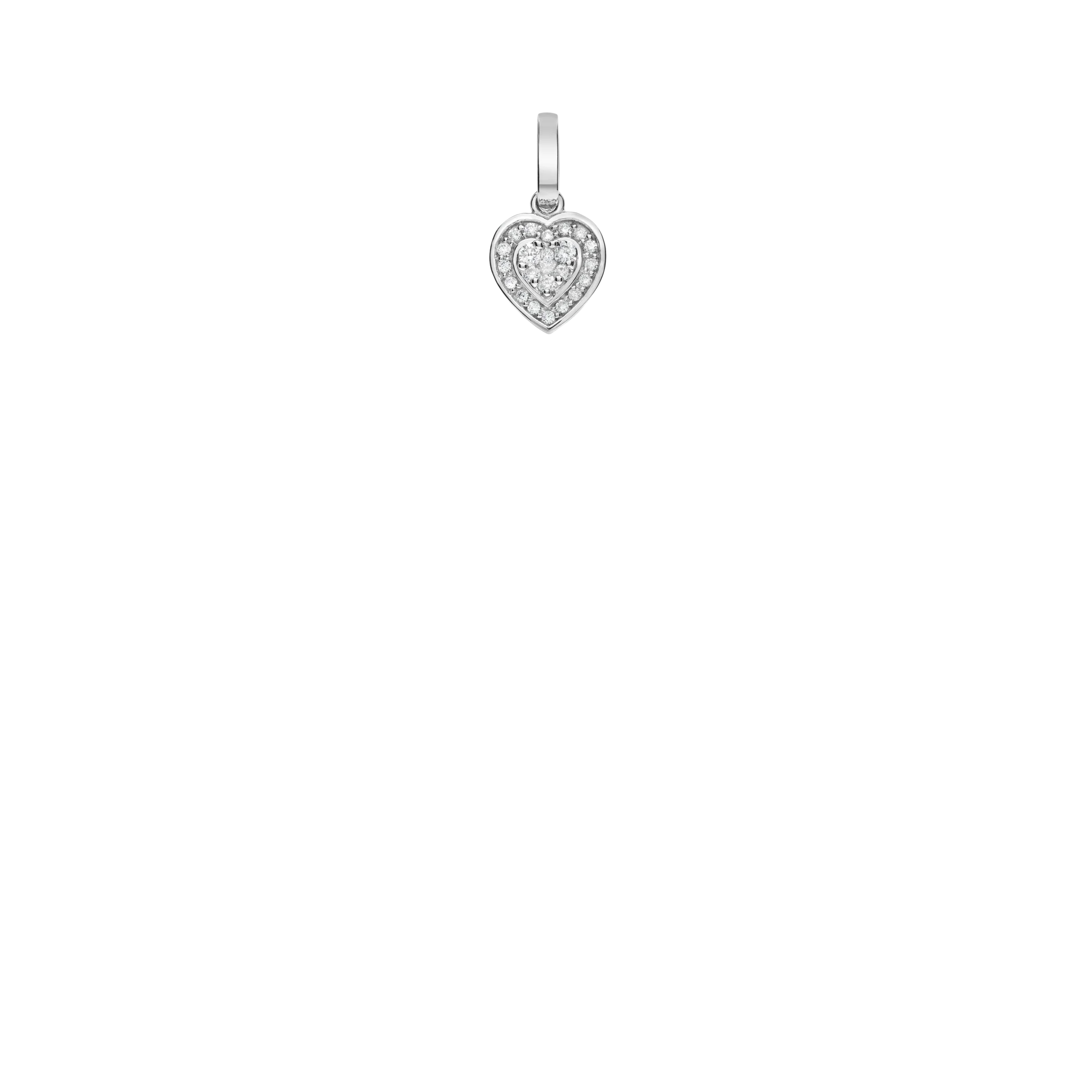 Diamond heart pendant 0.25ct 18K white gold - Image 2