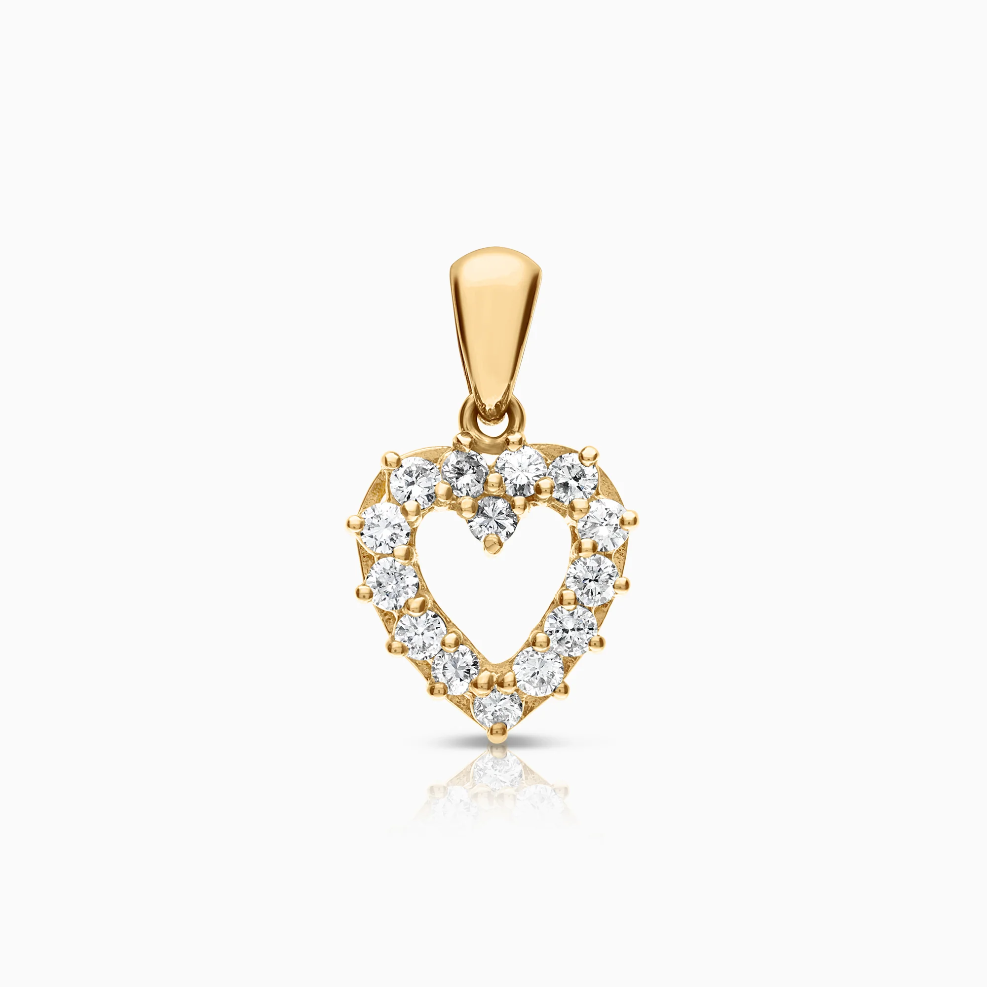 Diamond Heart Pendant 0.47ct 18K Gold
