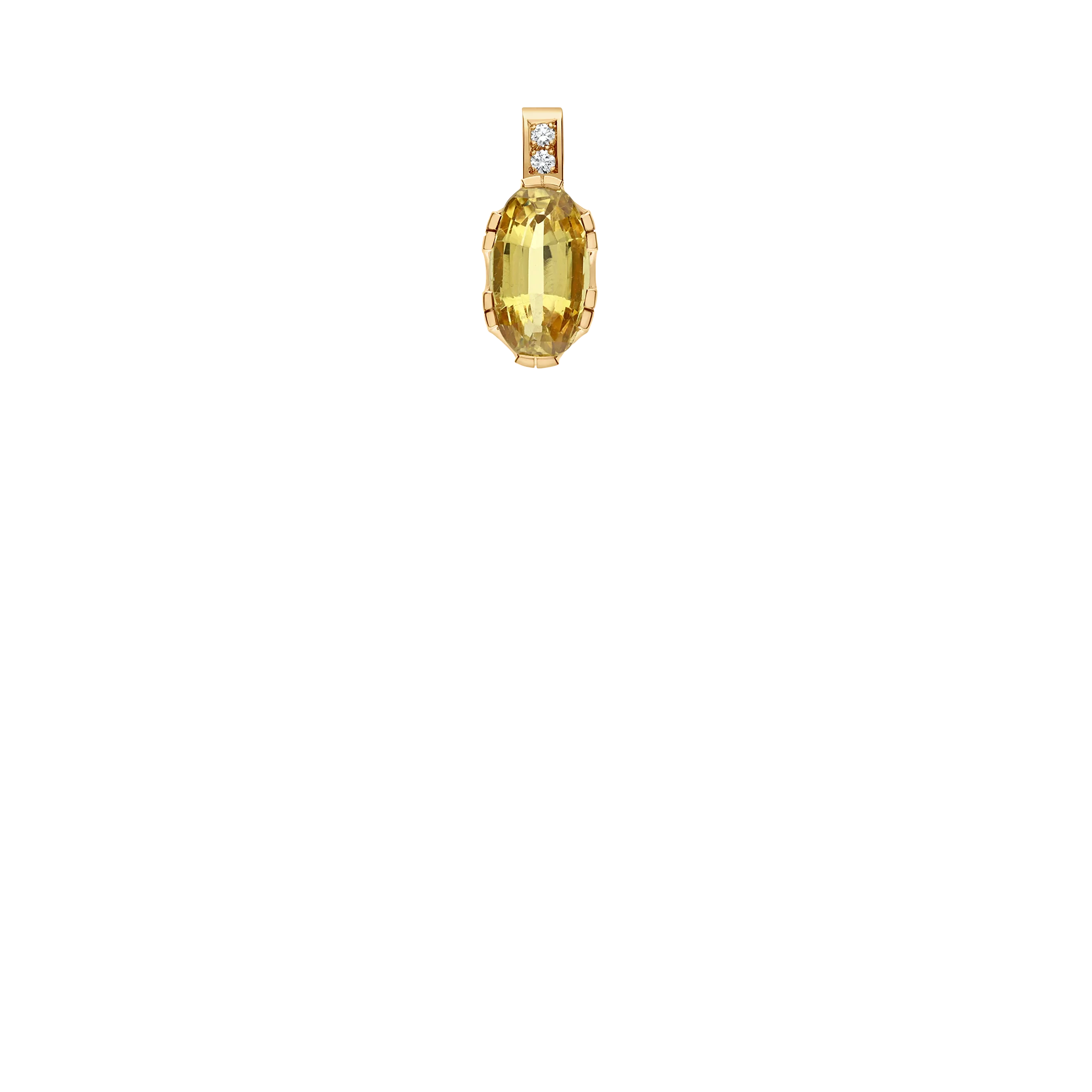 Diamond pendant chrysoberyl 0.05ct 18K gold - Image 2
