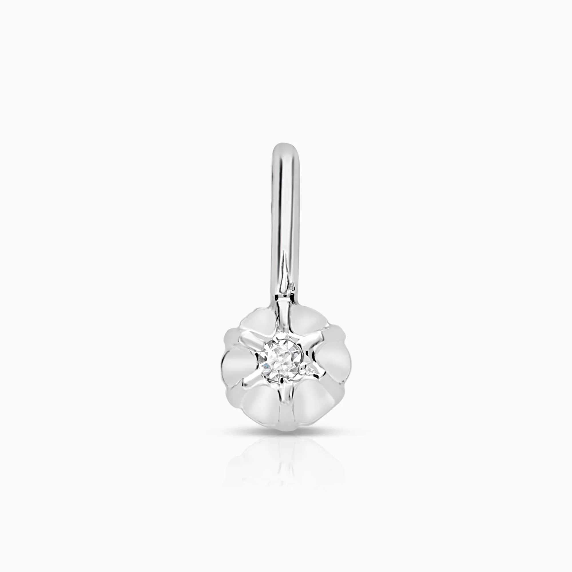 Diamond pendant solitaire 0.01ct 18K white gold