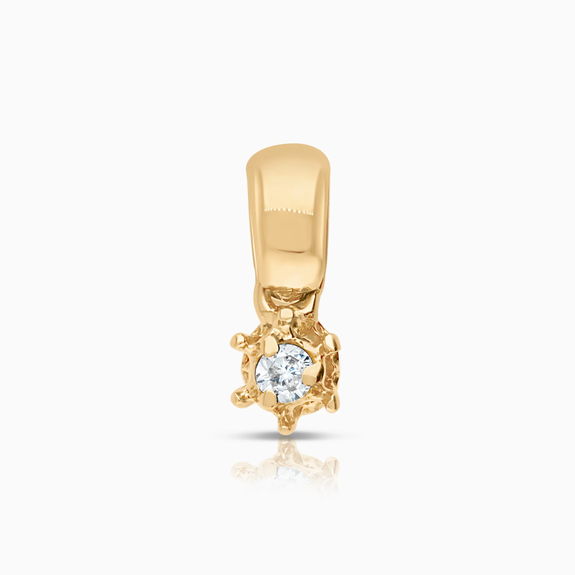 Diamond pendant solitaire 0.02ct 18K gold