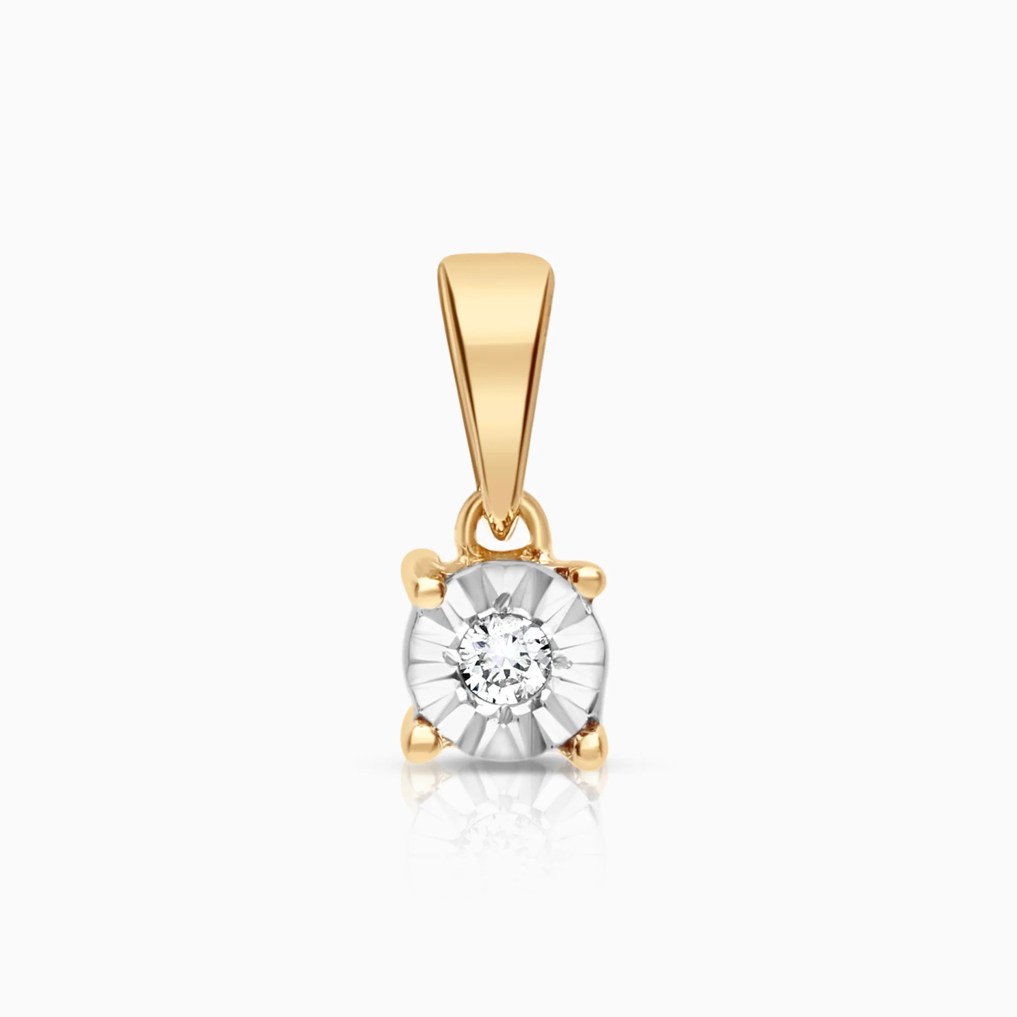 Diamond pendant solitaire 0.02ct 18K gold