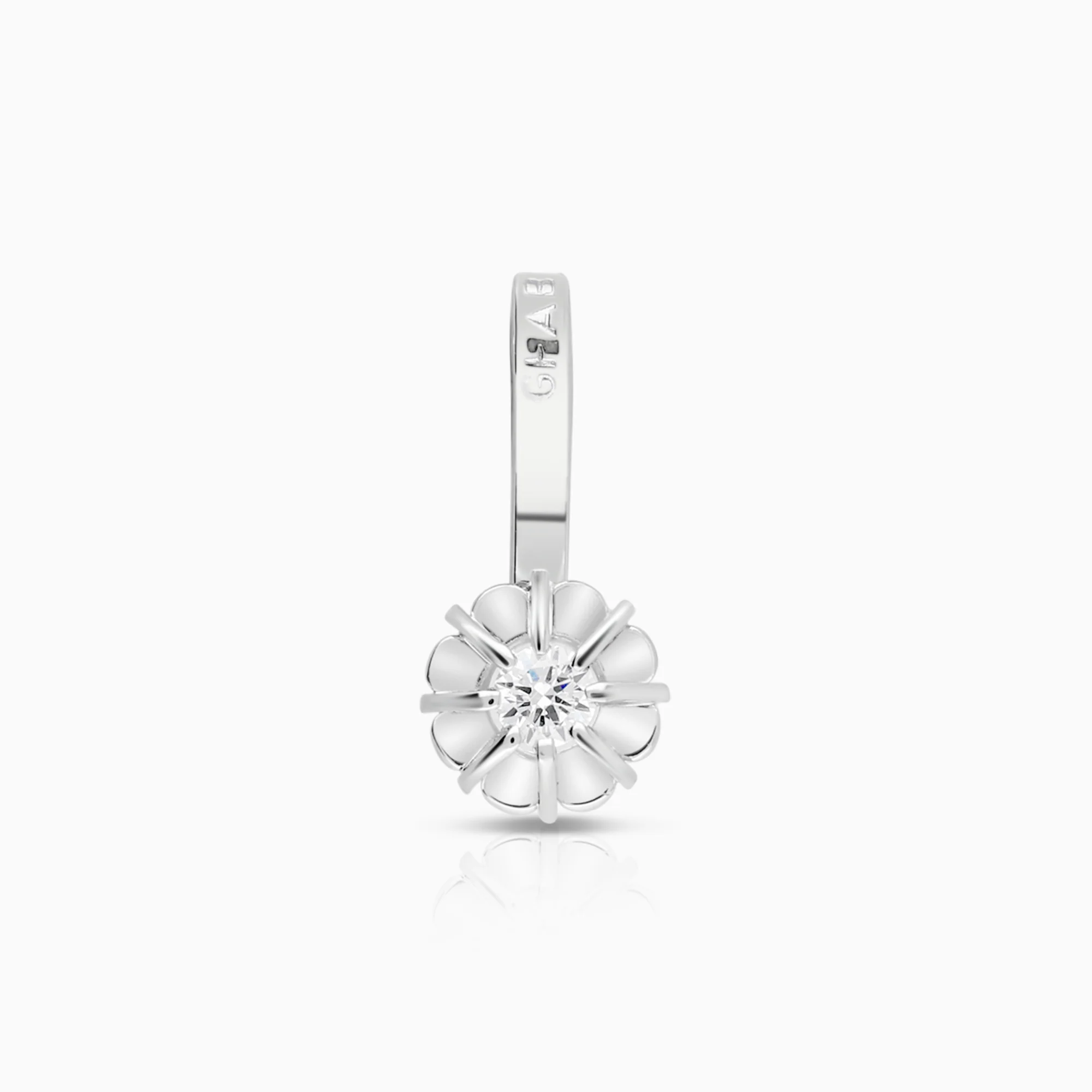 Diamond pendant solitaire 0.03ct 18K white gold